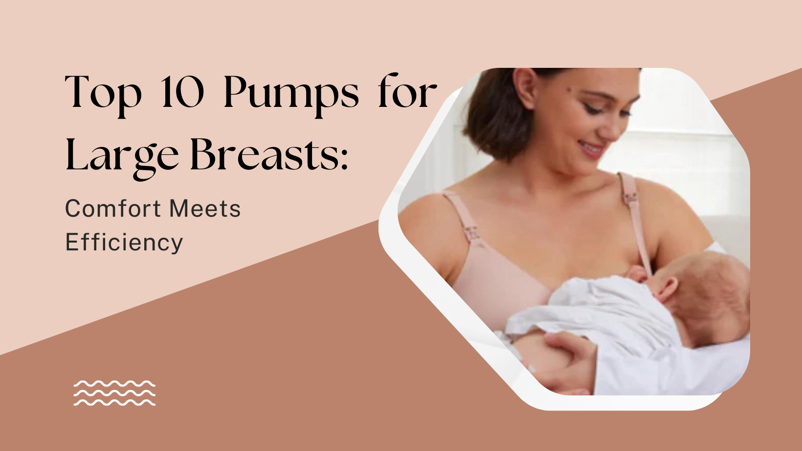 A mother is feeding her baby with the Momcozy S12 Pro Wearable Breast Pump