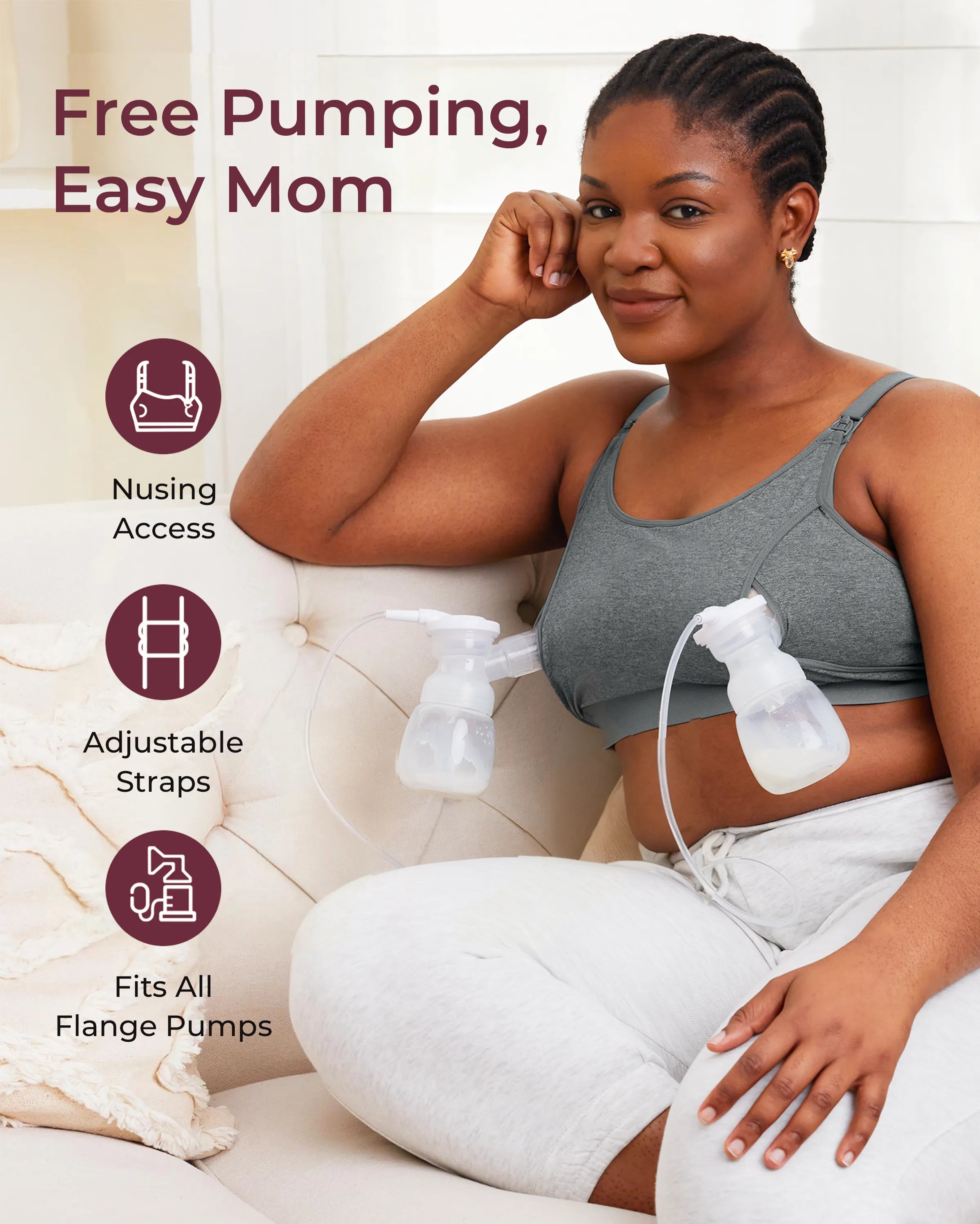 L'original : Notre soutien-gorge de base pour l'allaitement et le pompage (2 packs)