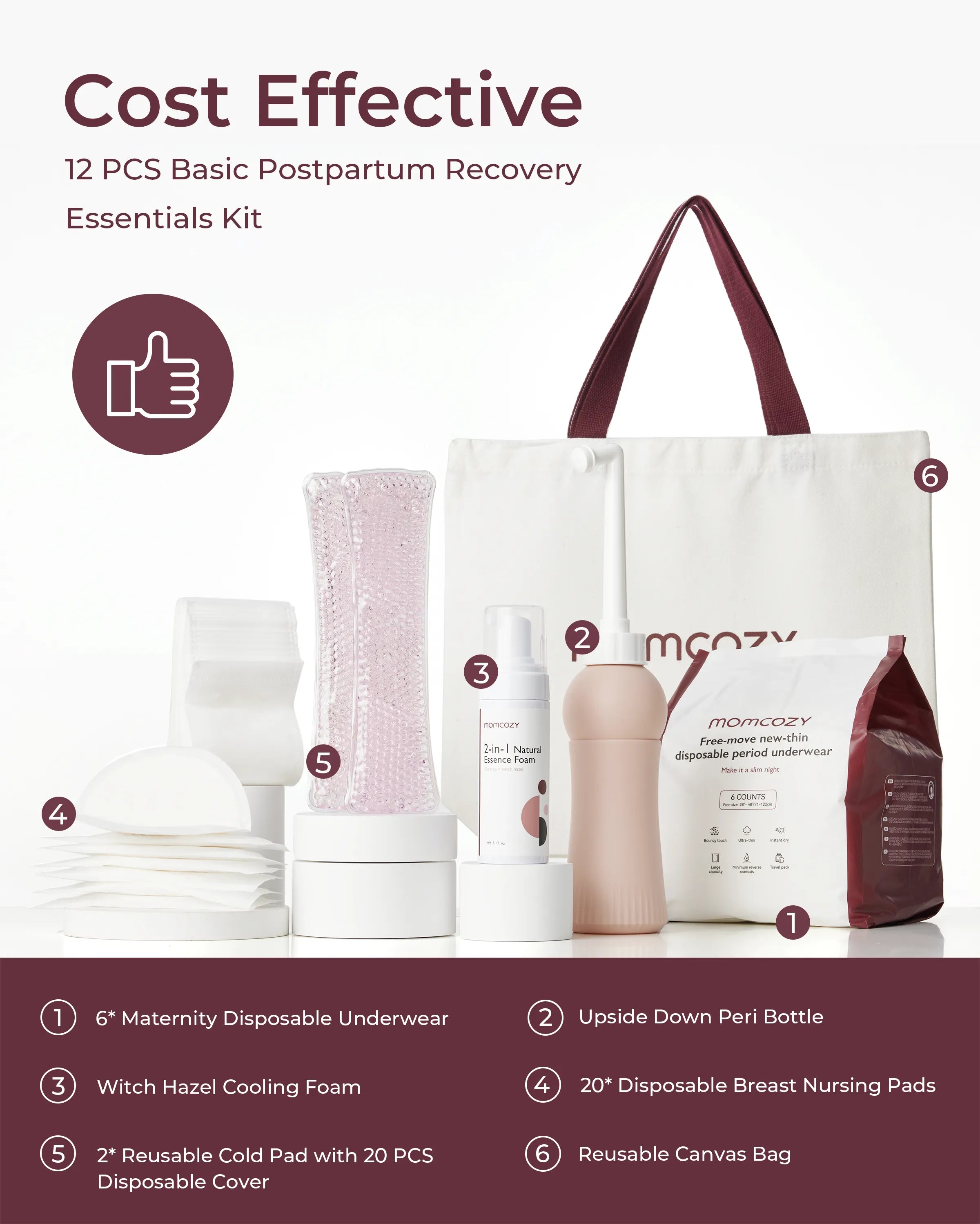 Kit essentiel de récupération post-partum Momcozy