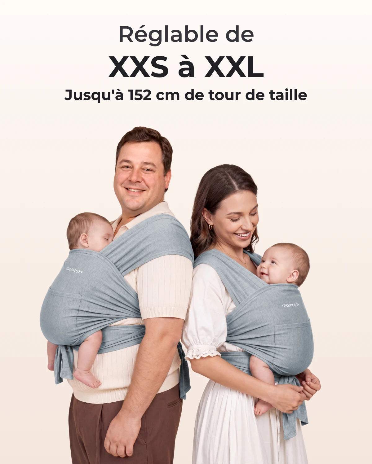Easy to Wear Hands Free - Baby Wrap Carrier
