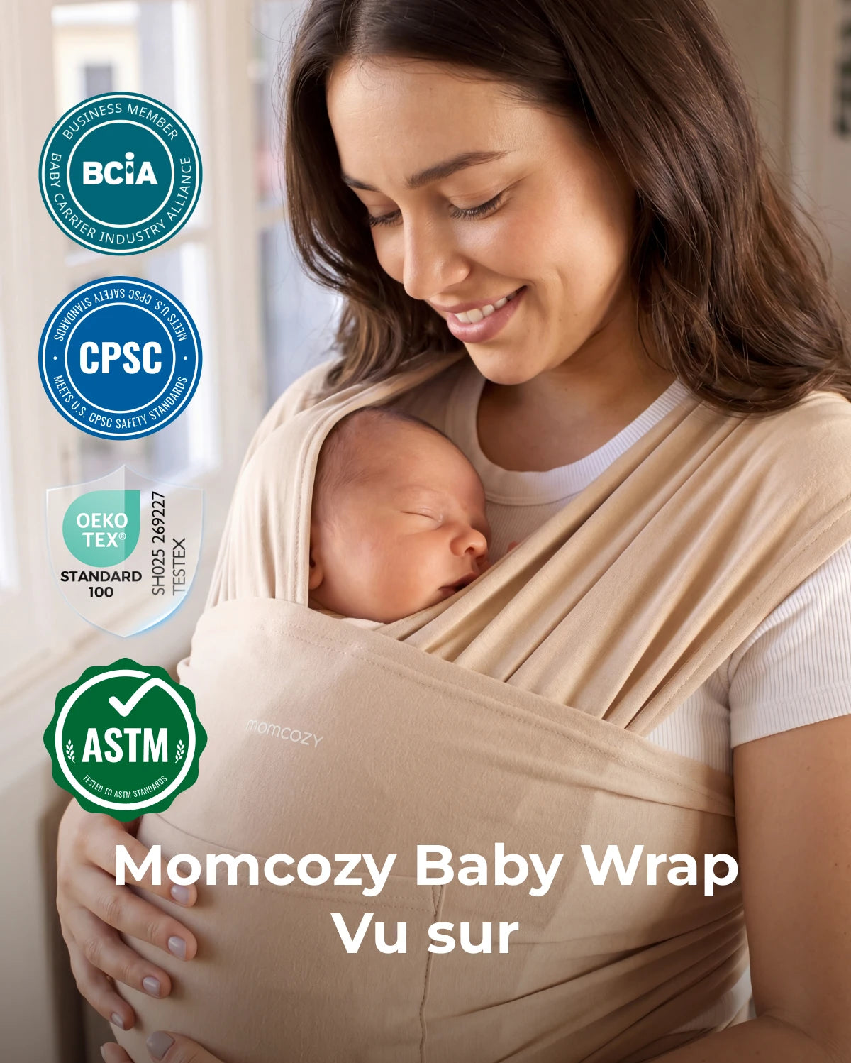 Easy to Wear Hands Free - Baby Wrap Carrier