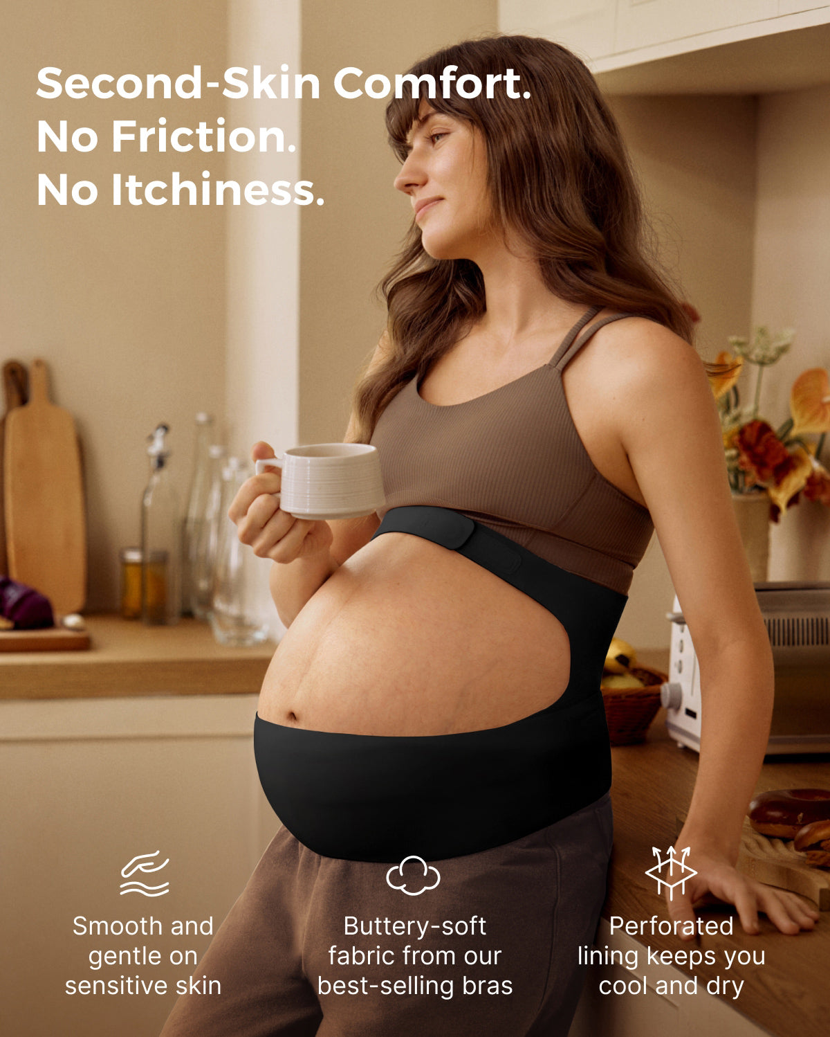 Pack Confort Grossesse : Ceinture de maintien Ergonest et soutien-gorge d’allaitement ultra doux sans coutures YN21