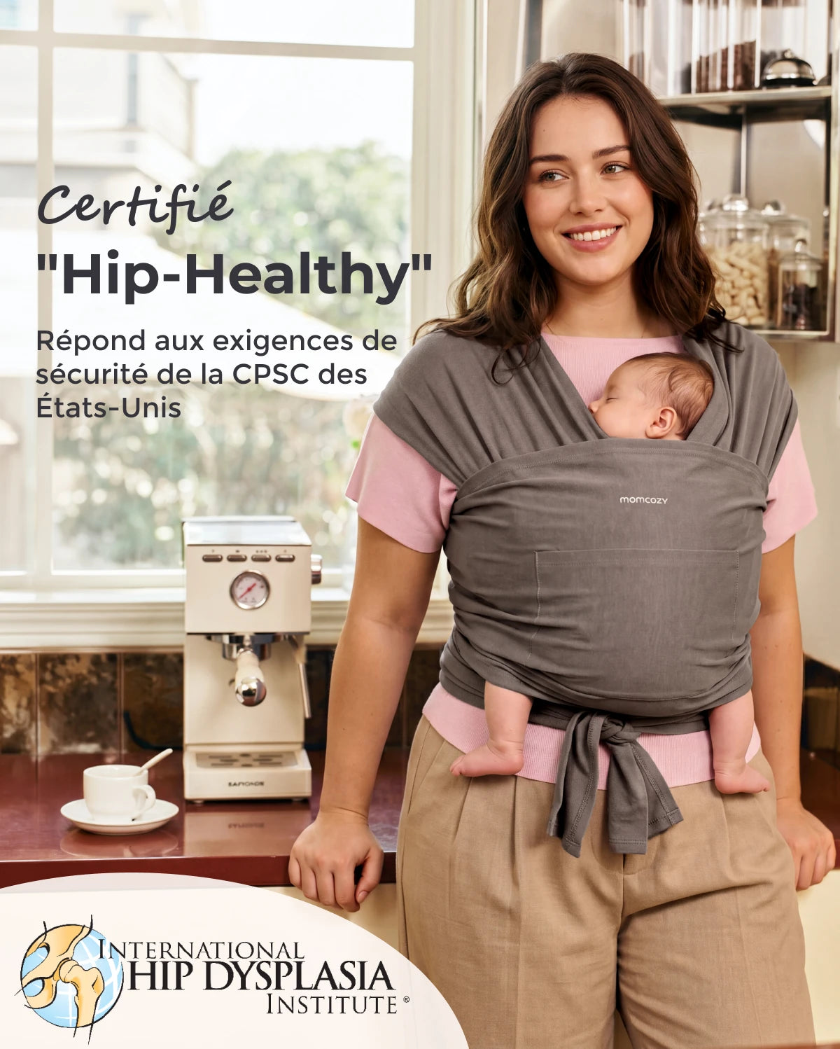 Easy to Wear Hands Free - Baby Wrap Carrier
