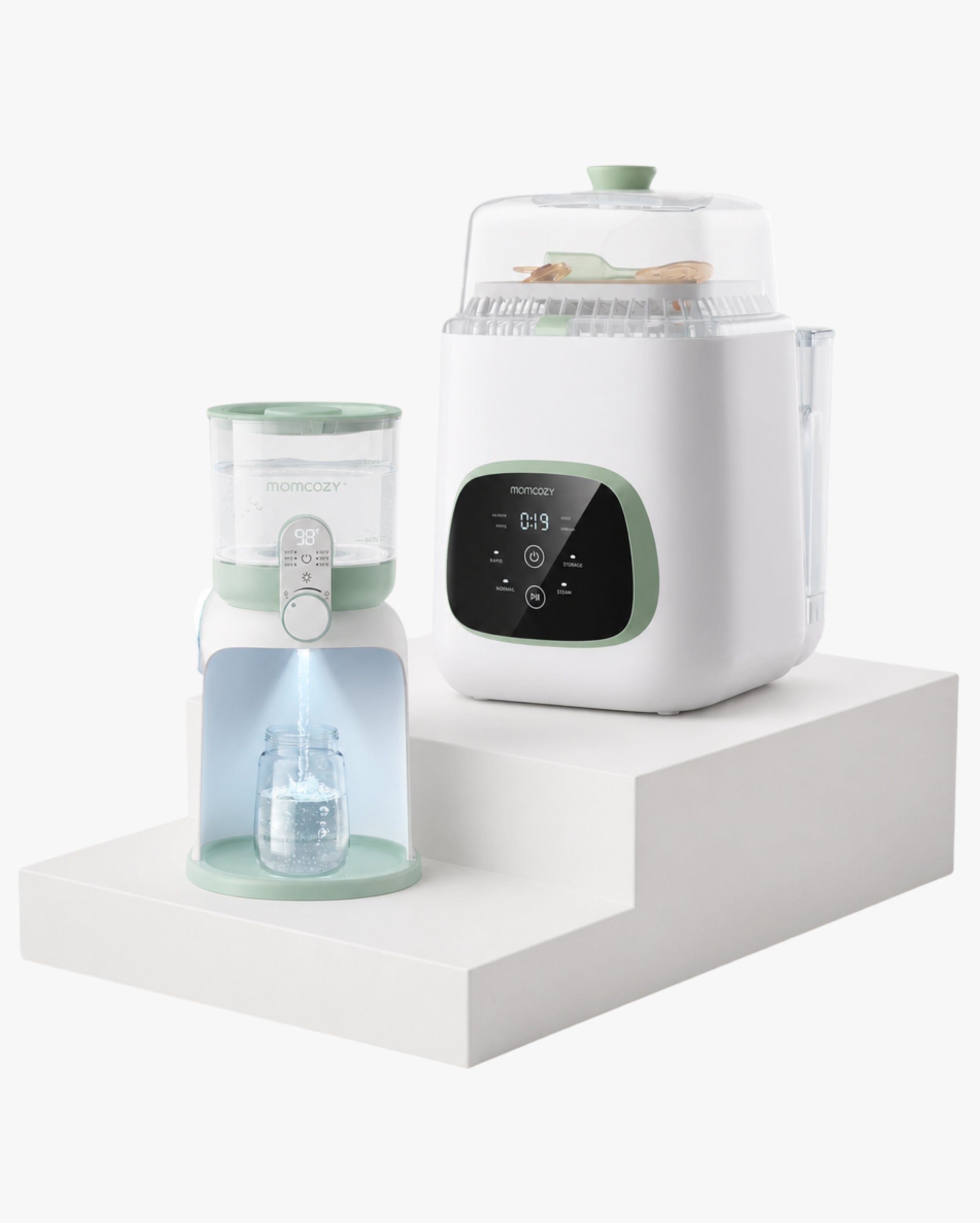 Coffret essentiels pour lait infantile | Distributeur de lait en poudre + lave-biberon