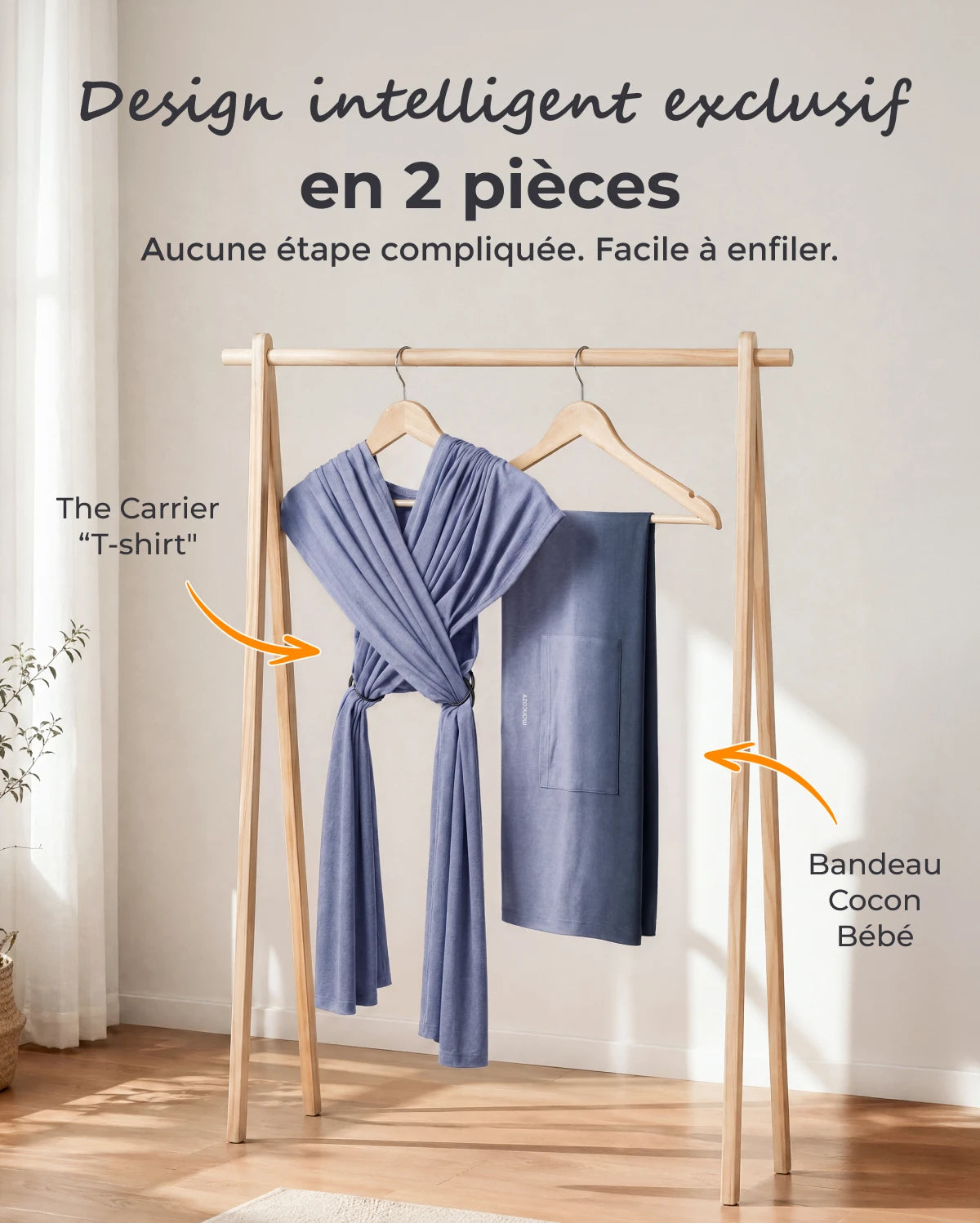 Facile à porter les mains libres - Porte-bébé en écharpe