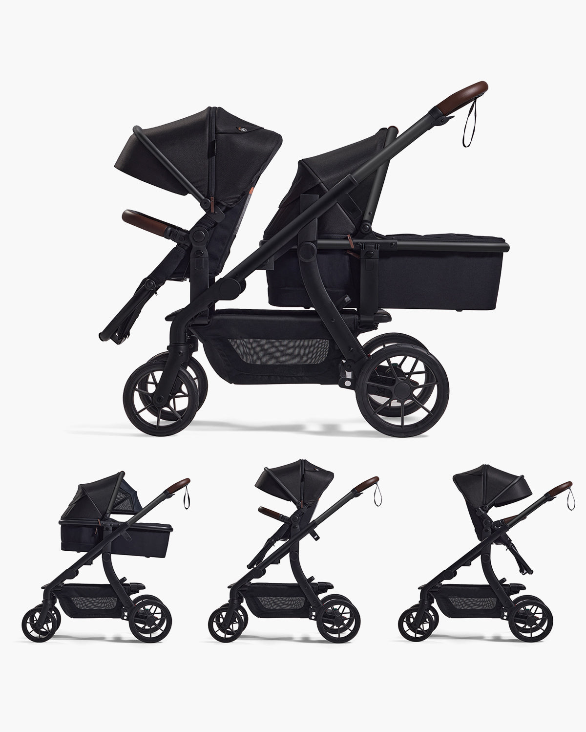 Pack Sortie : Poussette Momcozy ChangeGo & Organisateur de Poussette avec Porte-Gobelets