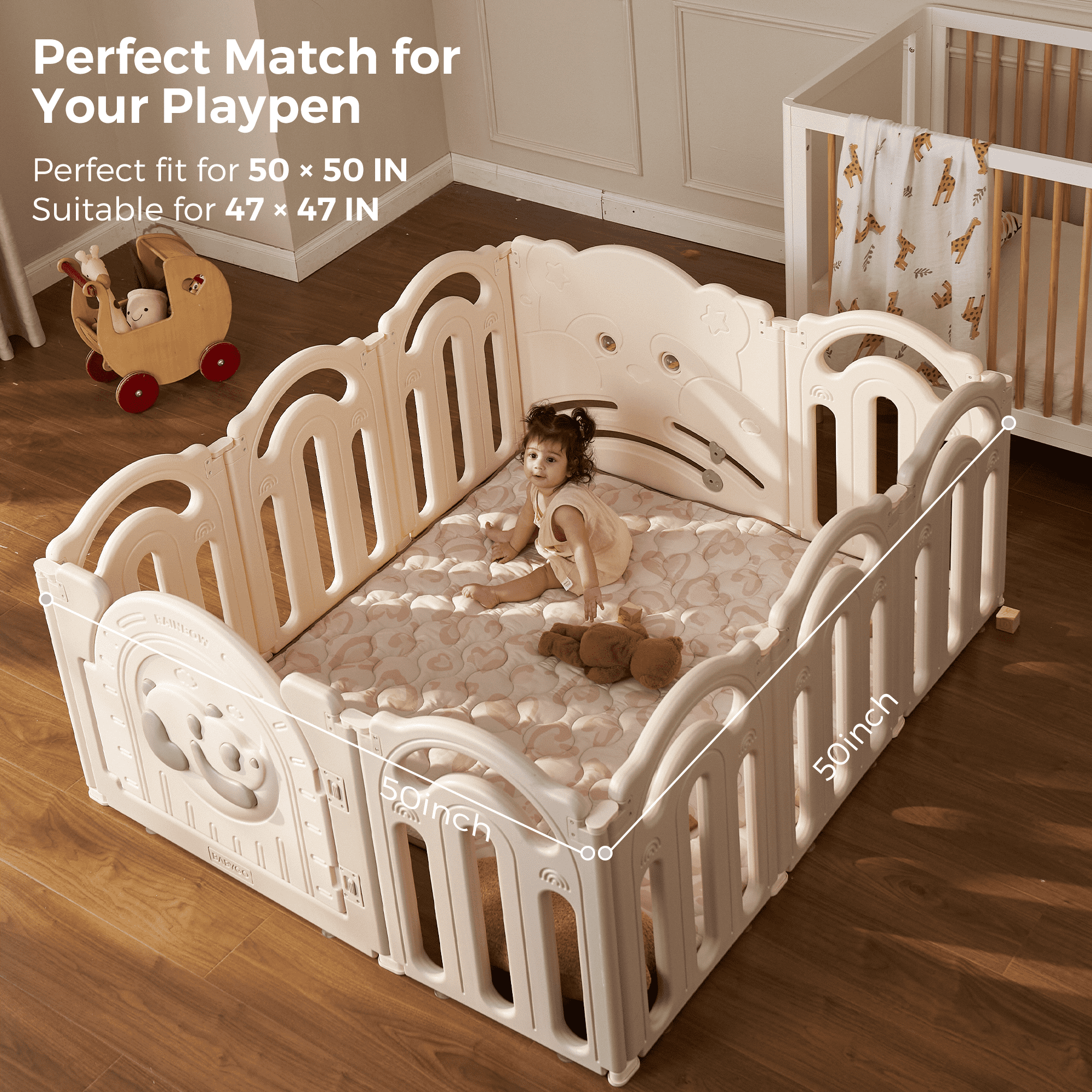 Tapis de jeu portable pour bébé Momcozy – Confort rafraîchissant