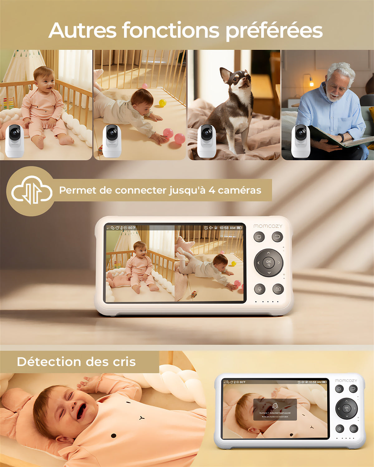 Momcozy 5-Inch Dual-mode Smart Baby Monitor-BM04