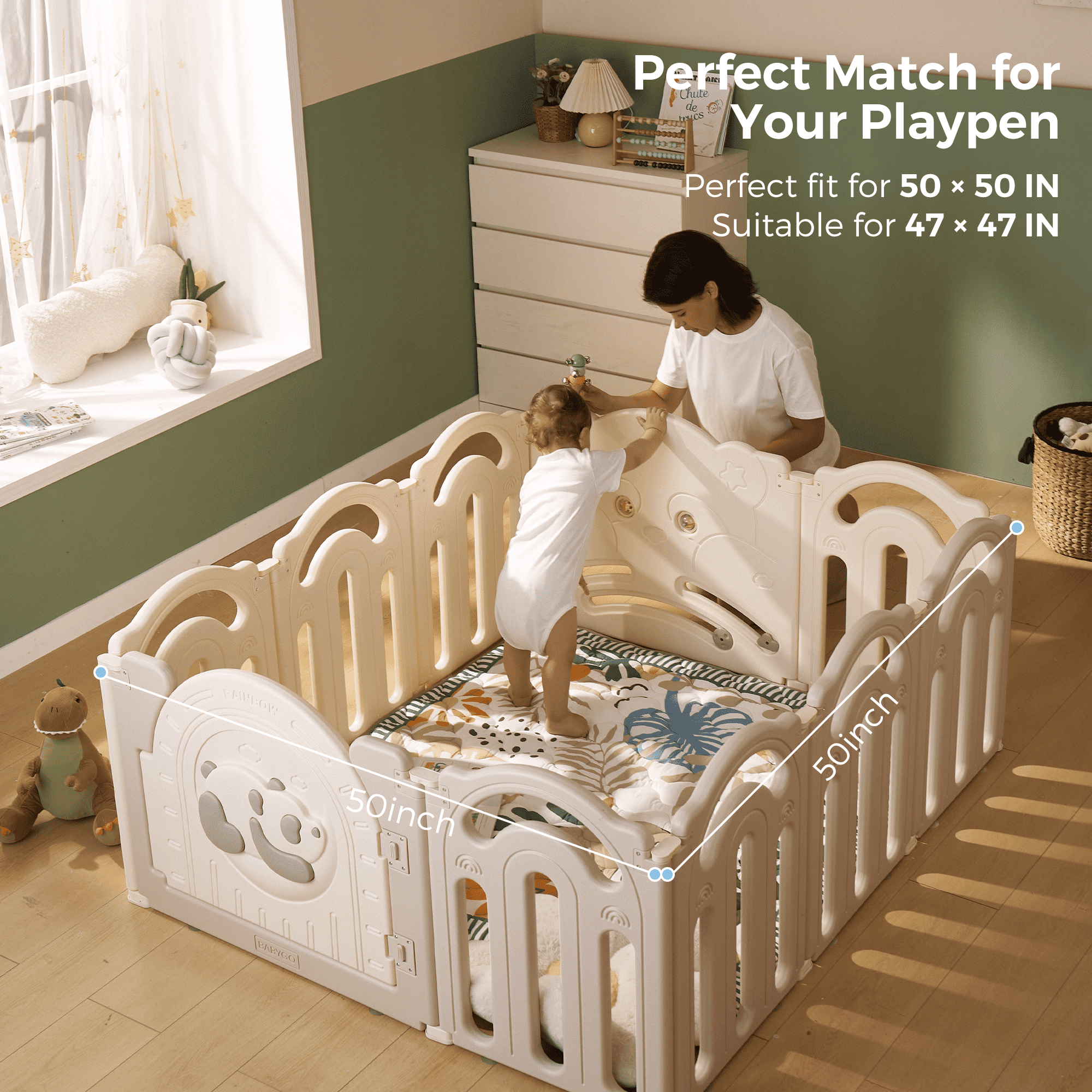Tapis de jeu portable pour bébé Momcozy – Confort rafraîchissant