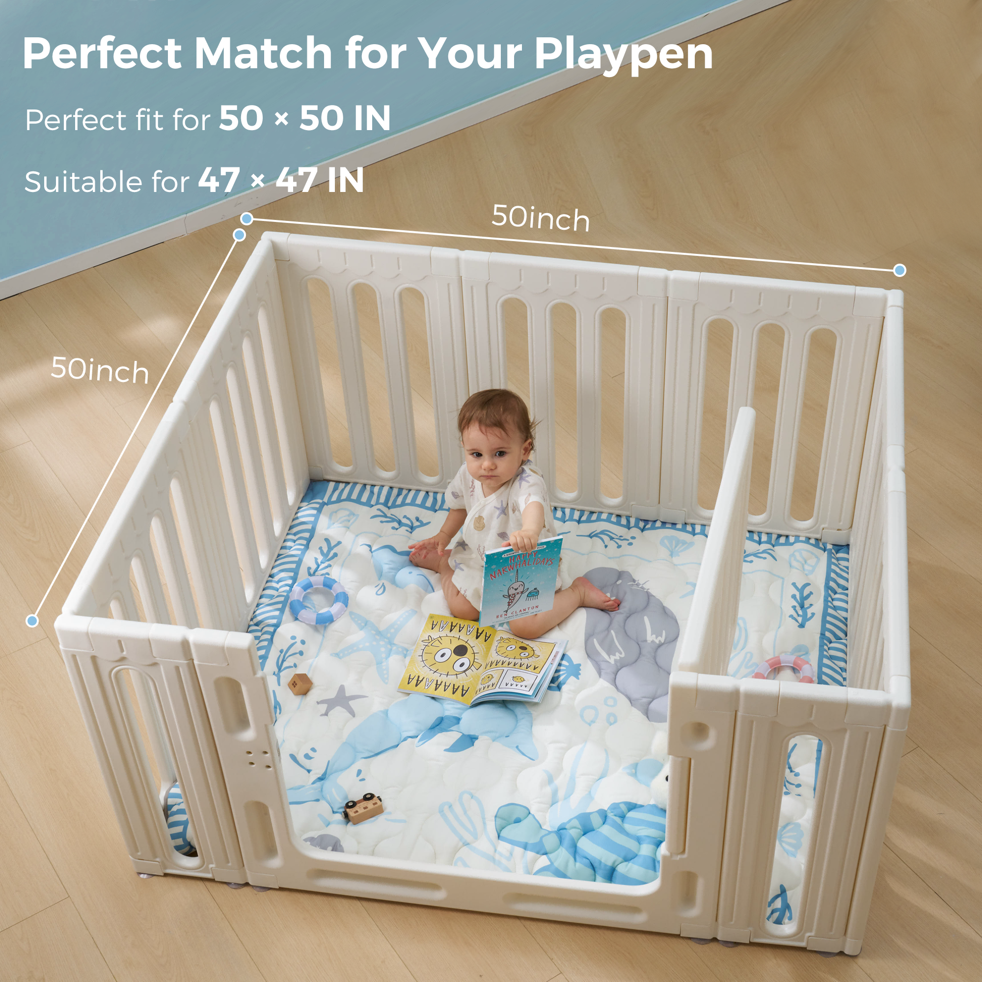 Tapis de jeu portable pour bébé Momcozy – Confort rafraîchissant