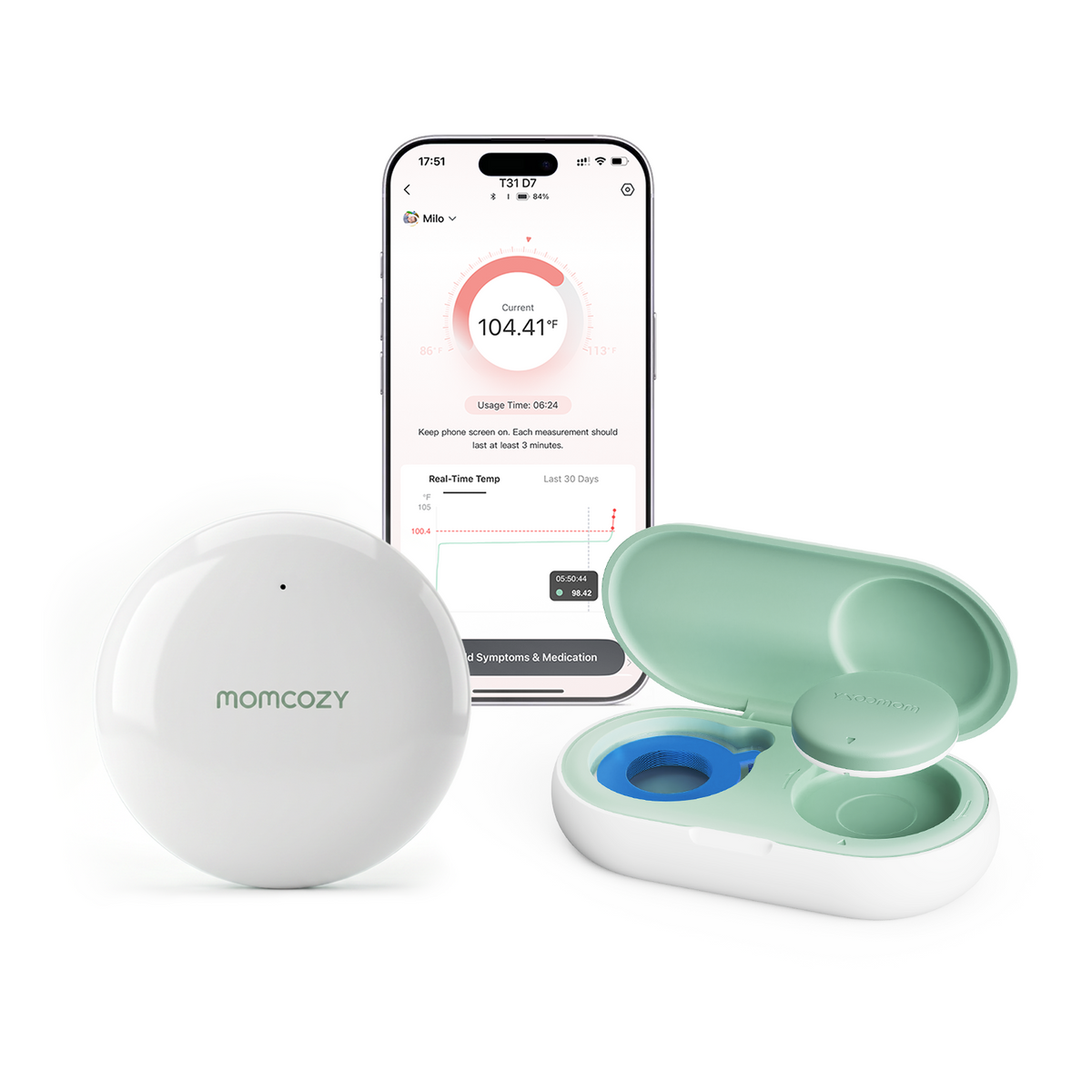 Kit thermomètre connecté portable pour bébé & amplificateur de signal Momcozy