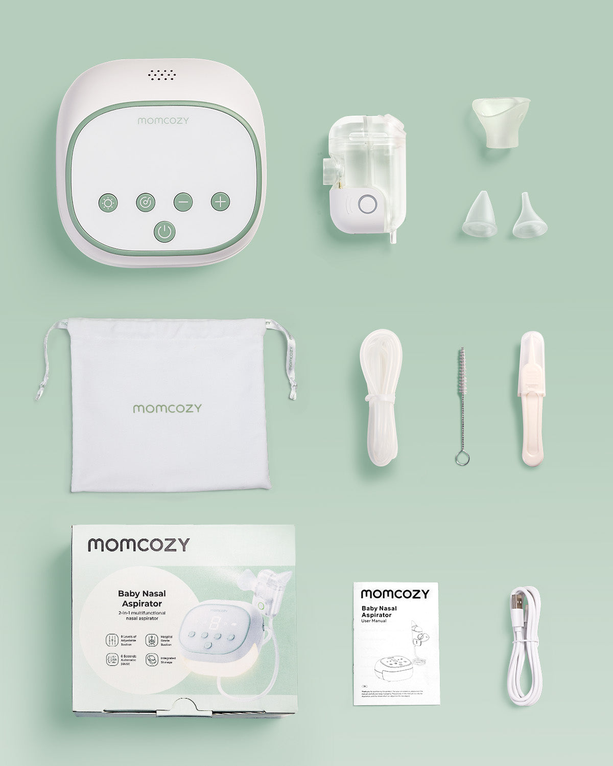 Momcozy BreezyClear Pro™ 2-in-1 Spray & Suction Electric Nasal Aspirator
