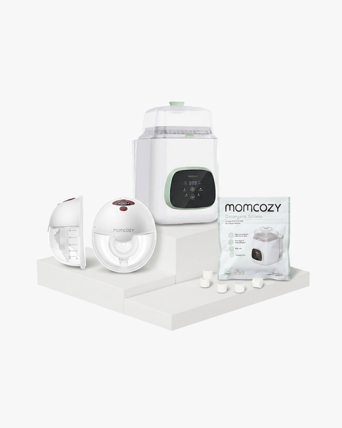 Pack Allaitement & Nettoyage : Tire-lait M5 Connecté + Lave-biberons tout-en-un + Bloc de Lavage