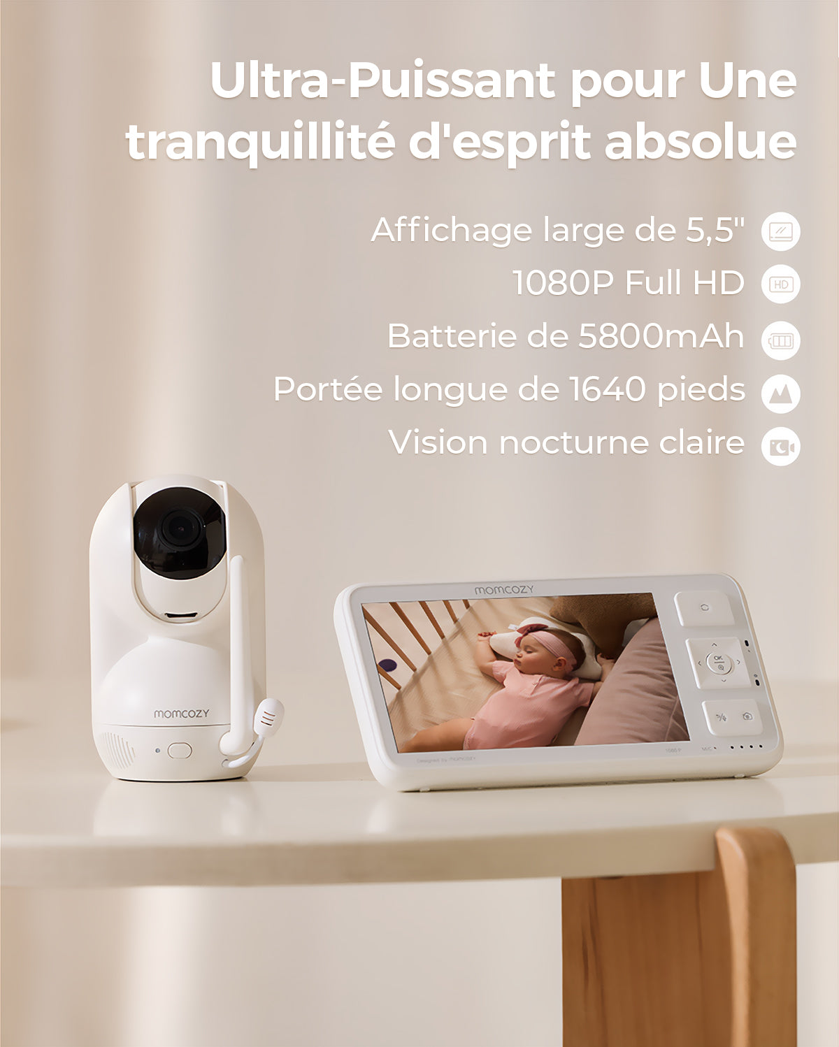 Moniteur vidéo Momcozy 5.5'' Full HD - BM03