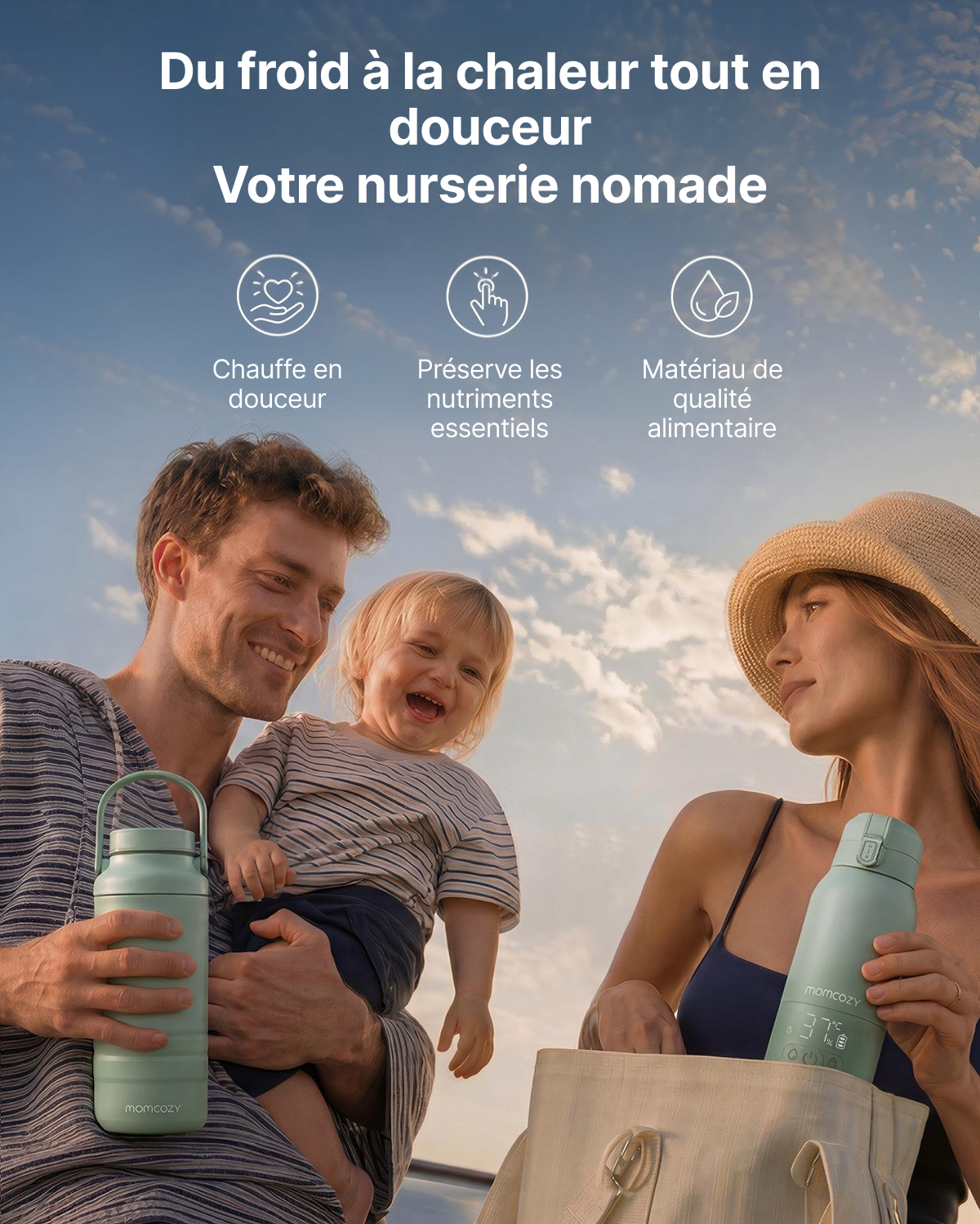 Pack Nomade : Chauffe-biberon Portable + Glacière à lait 650 ml