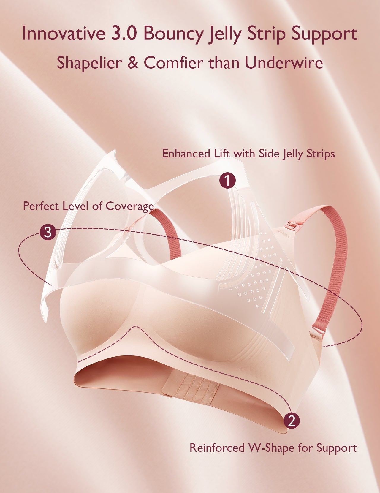Stylish - V Jelly Strip Lift Soutien-gorge d'allaitement