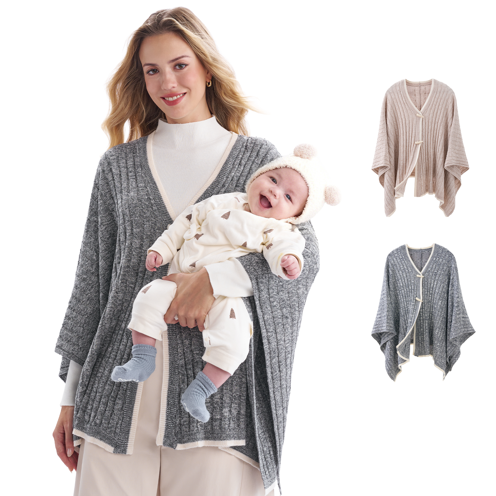 Couverture d’allaitement Momcozy en mélange de laine