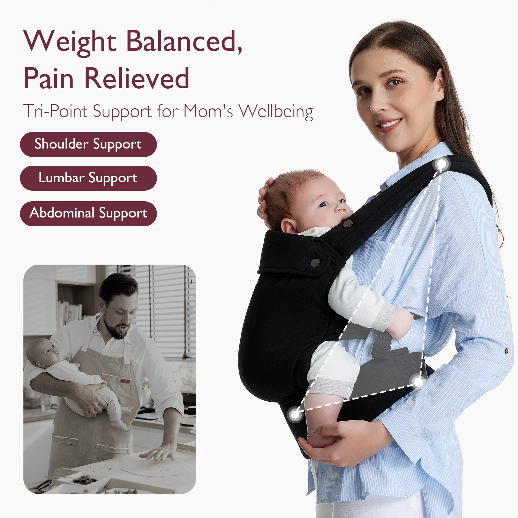 Porte-bébé Momcozy PureHug | Offre exclusive