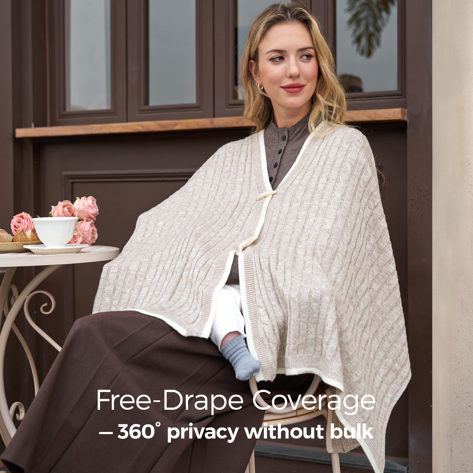 Couverture d’allaitement Momcozy en mélange de laine