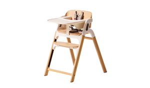 Baby High Chair-Natural Wood