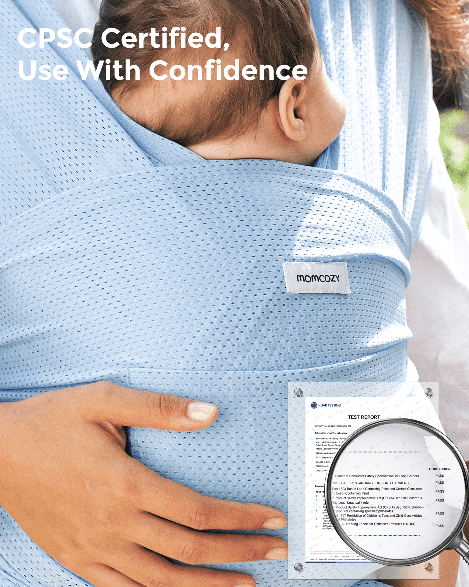 Easy to Wear Hands Free - Baby Wrap Carrier