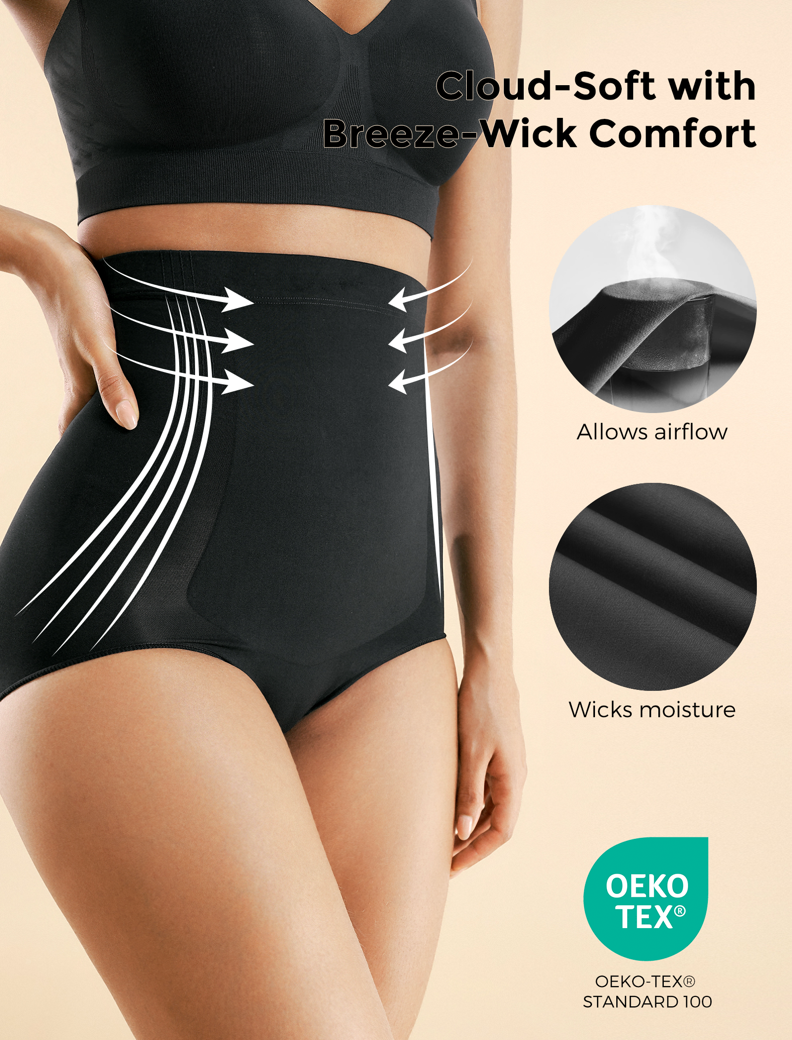 Culotte Gainante Sans Couture Momcozy – Postpartum & Usage Quotidien