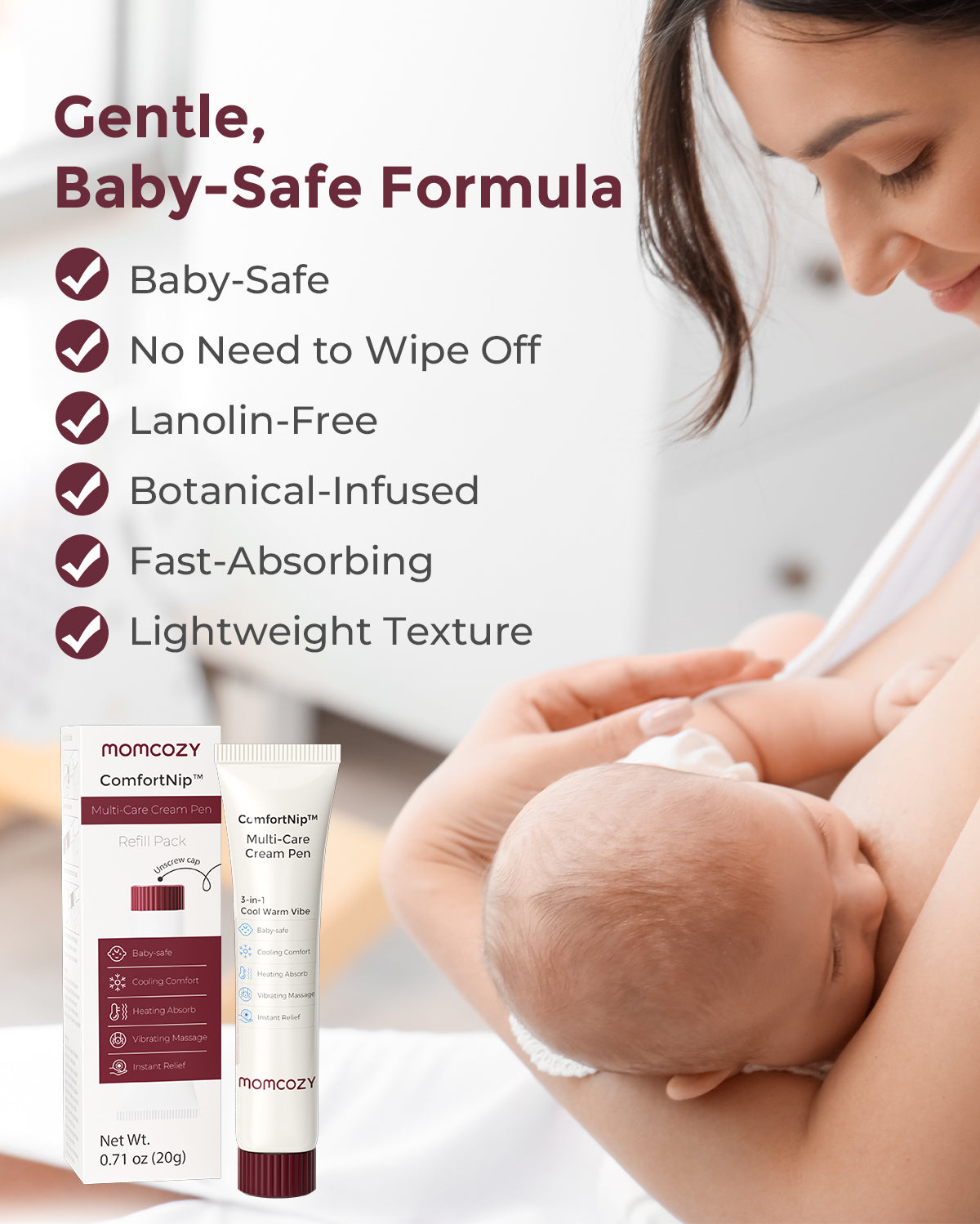 Stylo de soin pour mamelons Momcozy ComfortNip™ multi-soins