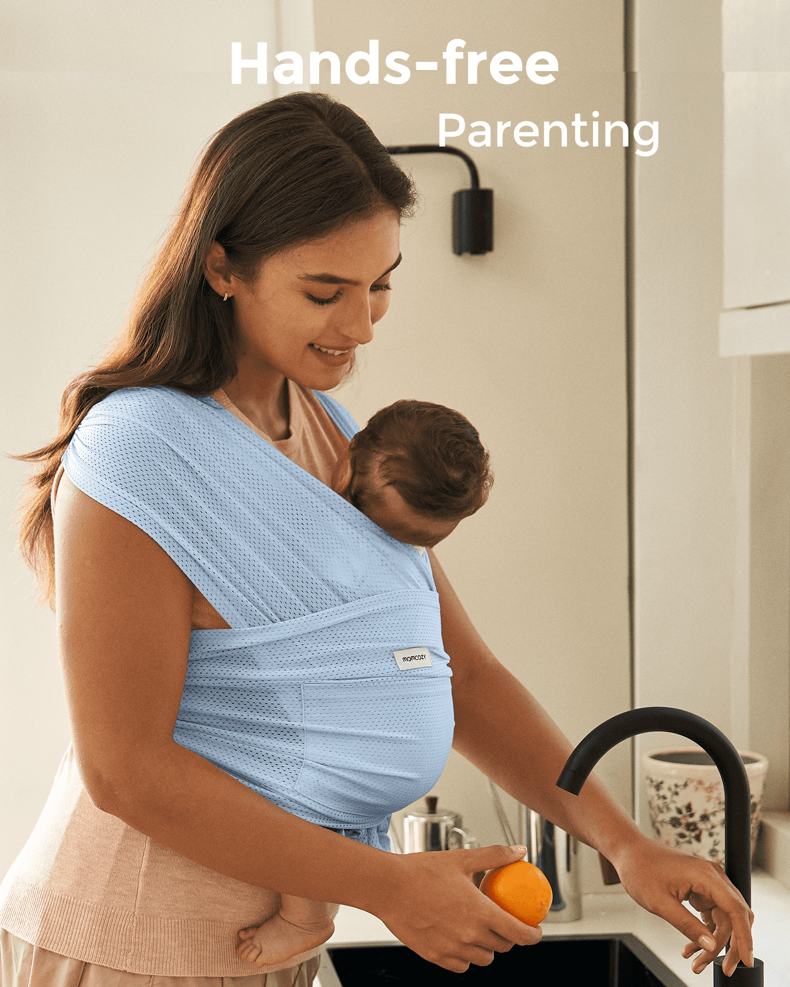Easy to Wear Hands Free - Baby Wrap Carrier
