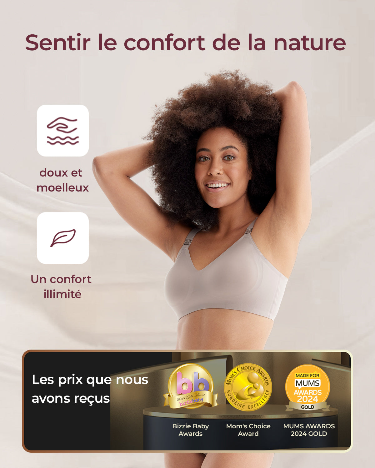 Soutien-gorge d’allaitement ultra doux sans coutures – YN21
