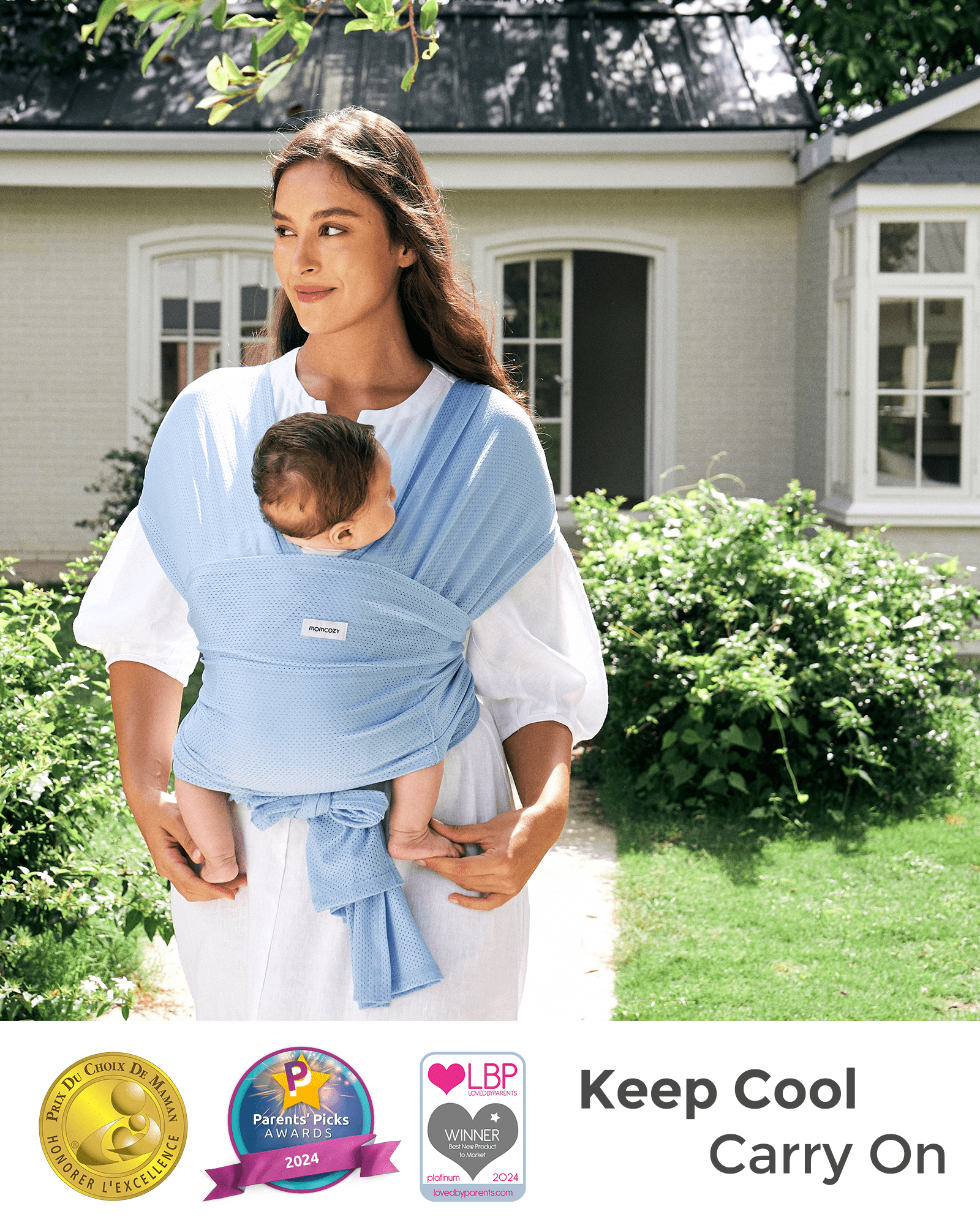Easy to Wear Hands Free - Baby Wrap Carrier
