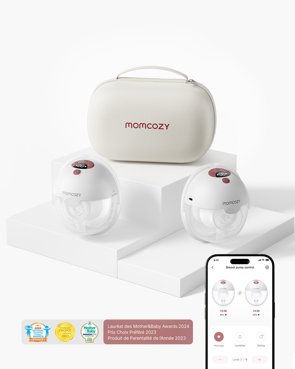 Tire-lait portable et connecté Momcozy M5 Smart - Amélioré avec contrôle via application