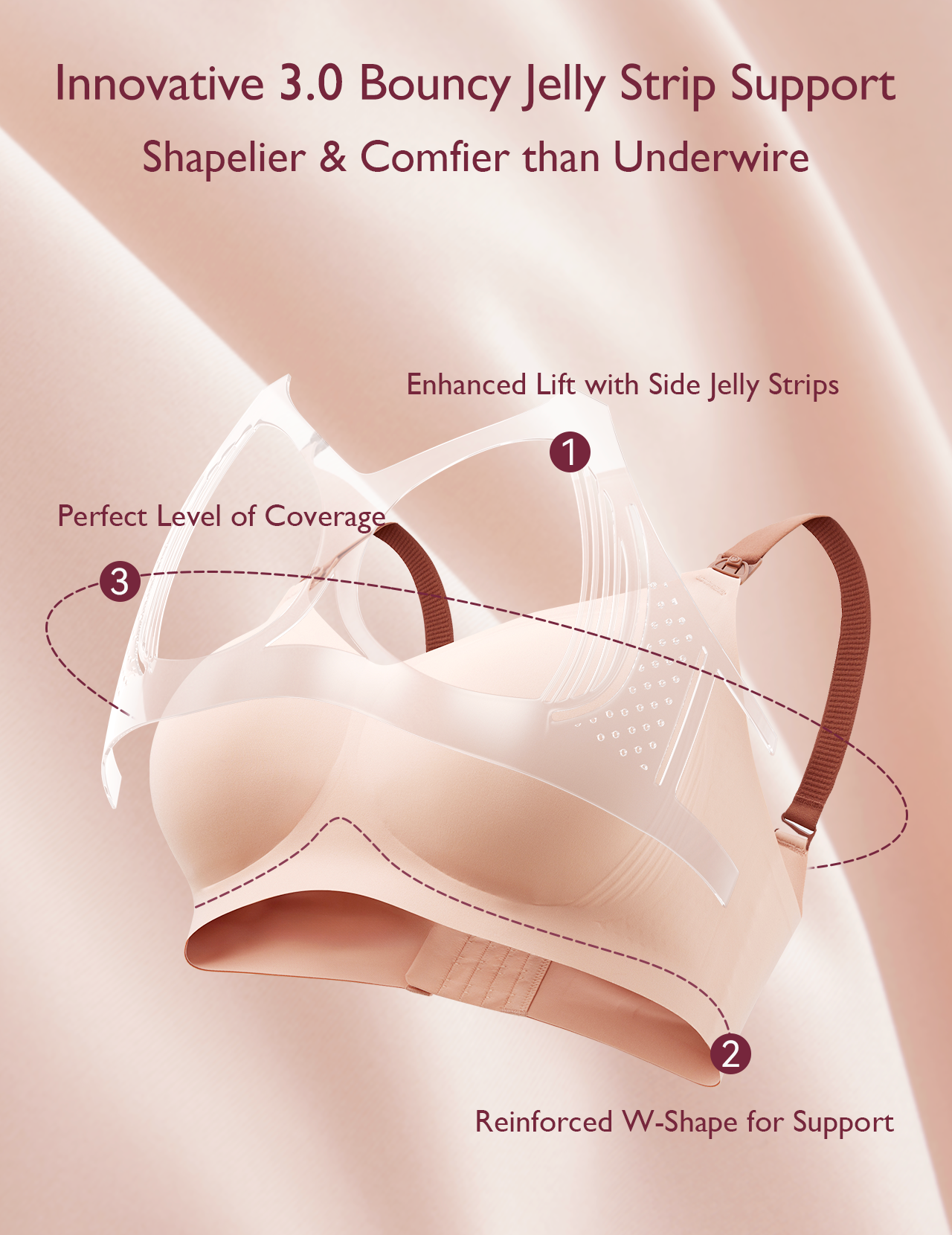 Stylish - V Jelly Strip Lift Soutien-gorge d'allaitement
