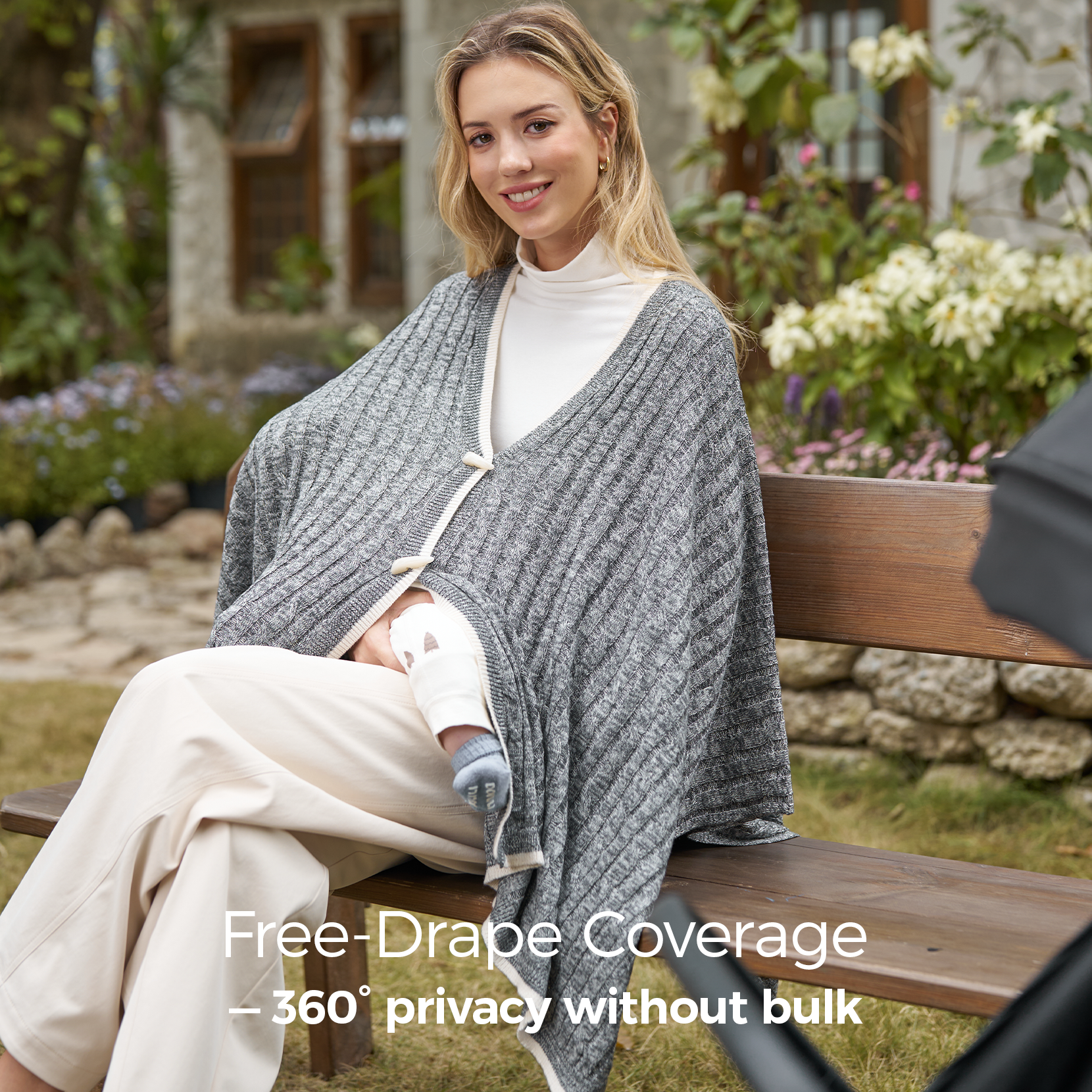 Couverture d’allaitement Momcozy en mélange de laine