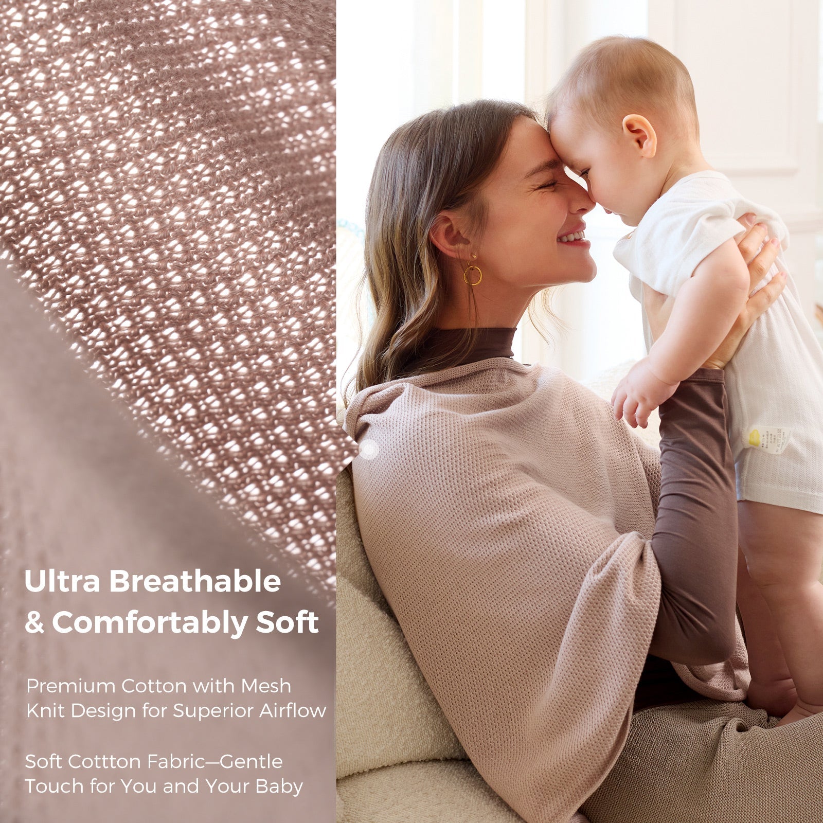 Couverture d'allaitement Momcozy - Poncho d'intimité doux, respirant et à usages multiples