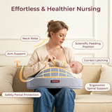 Momcozy MaxSupport Nursing Pillow for effortless and healthier nursing.