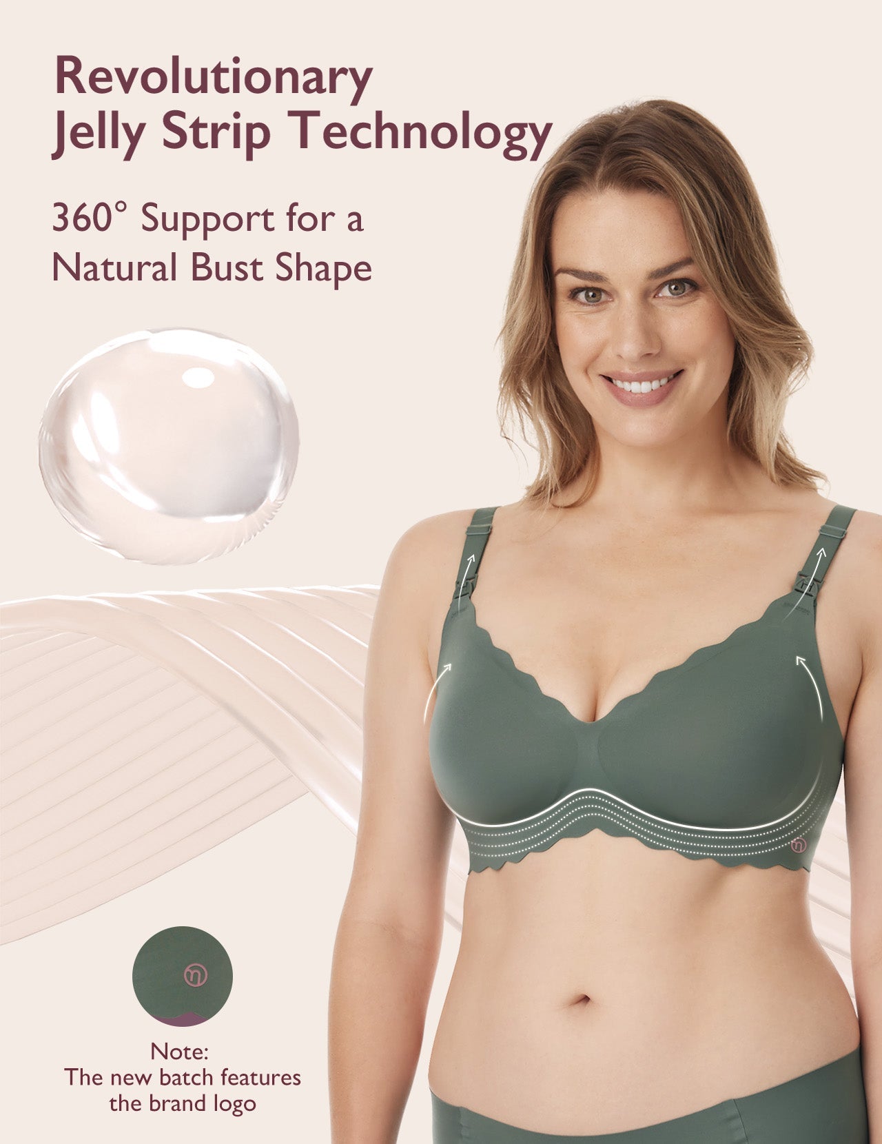 Soutien-gorge d’allaitement sans coutures Jelly Strip YN46