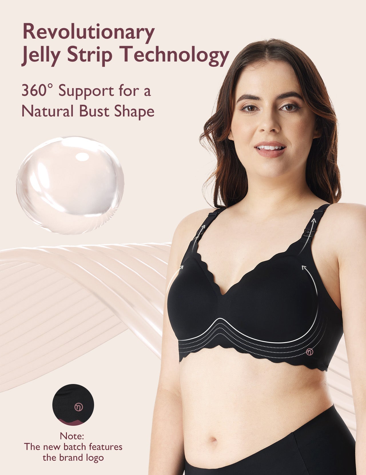 Soutien-gorge d’allaitement sans coutures Jelly Strip YN46