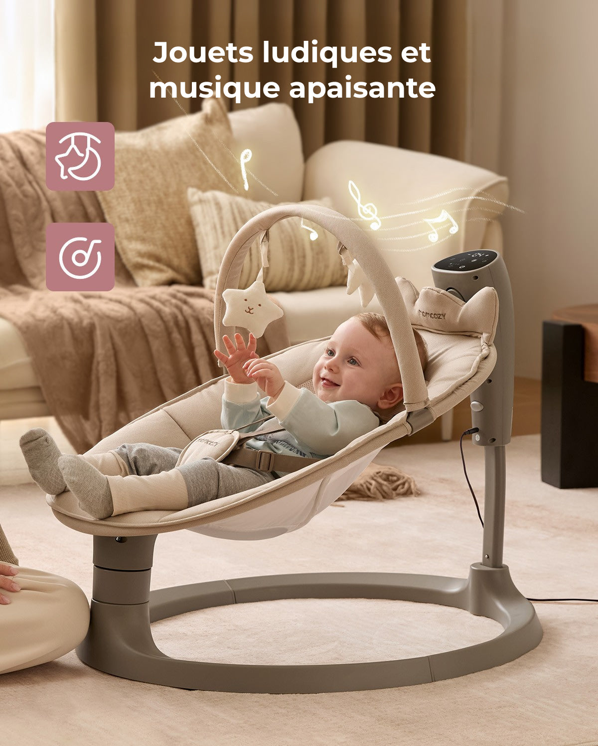 Momcozy 2-in-1 Electric Baby Swing