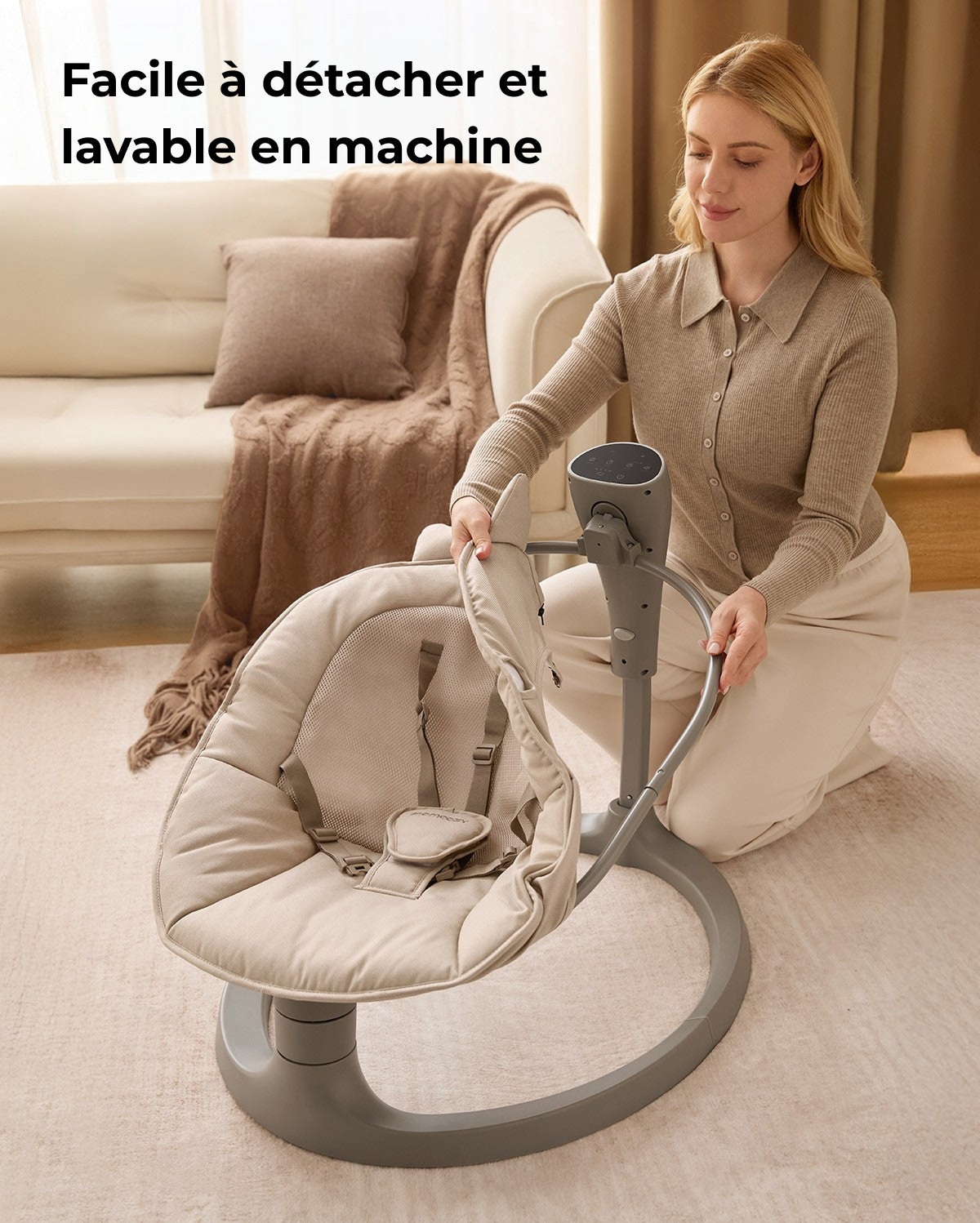 Momcozy 2-in-1 Electric Baby Swing