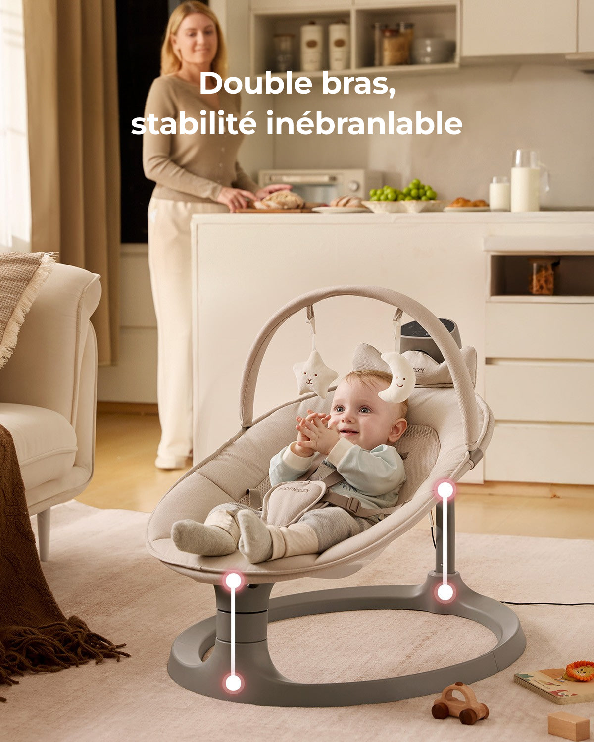 Momcozy 2-in-1 Electric Baby Swing