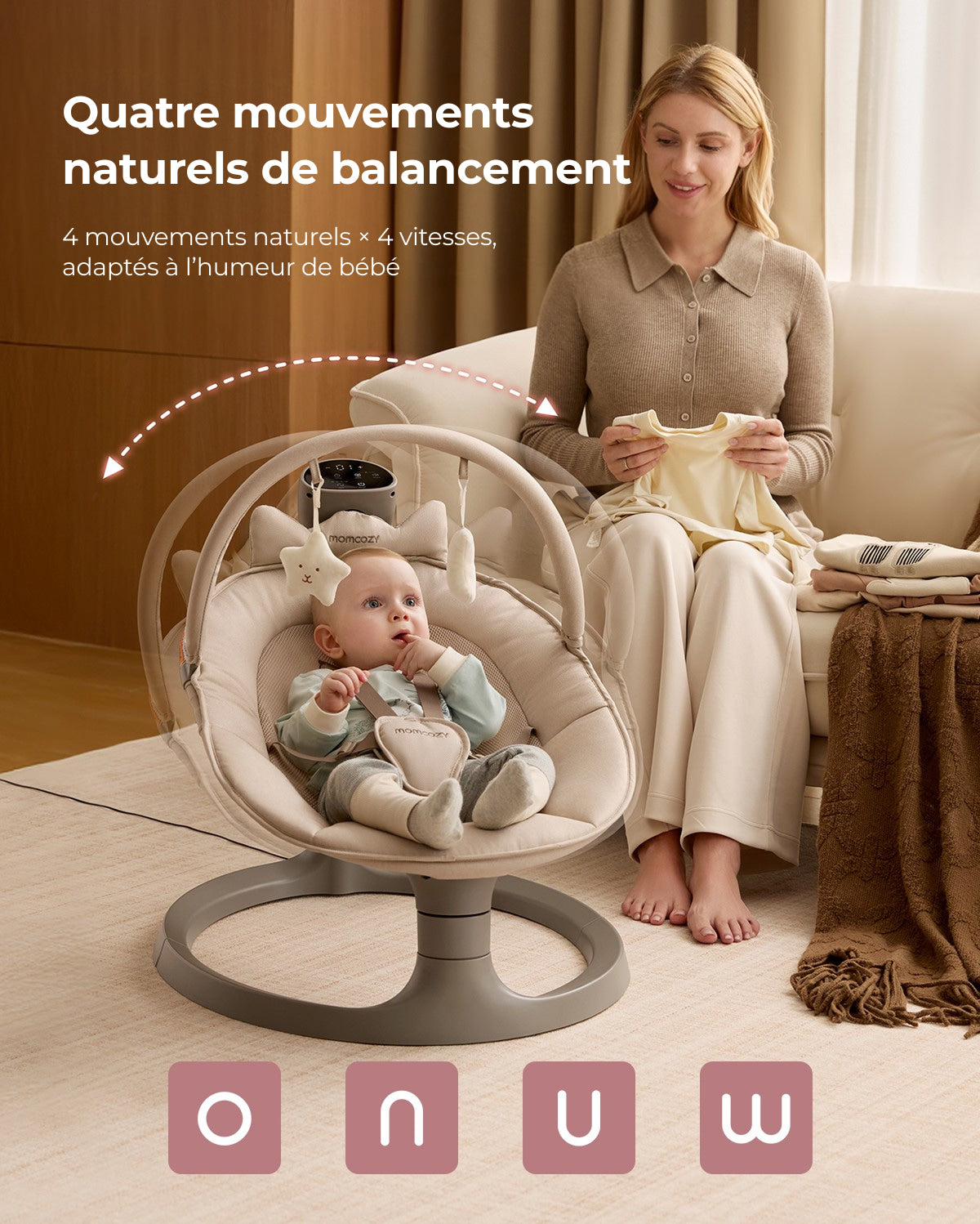 Momcozy 2-in-1 Electric Baby Swing