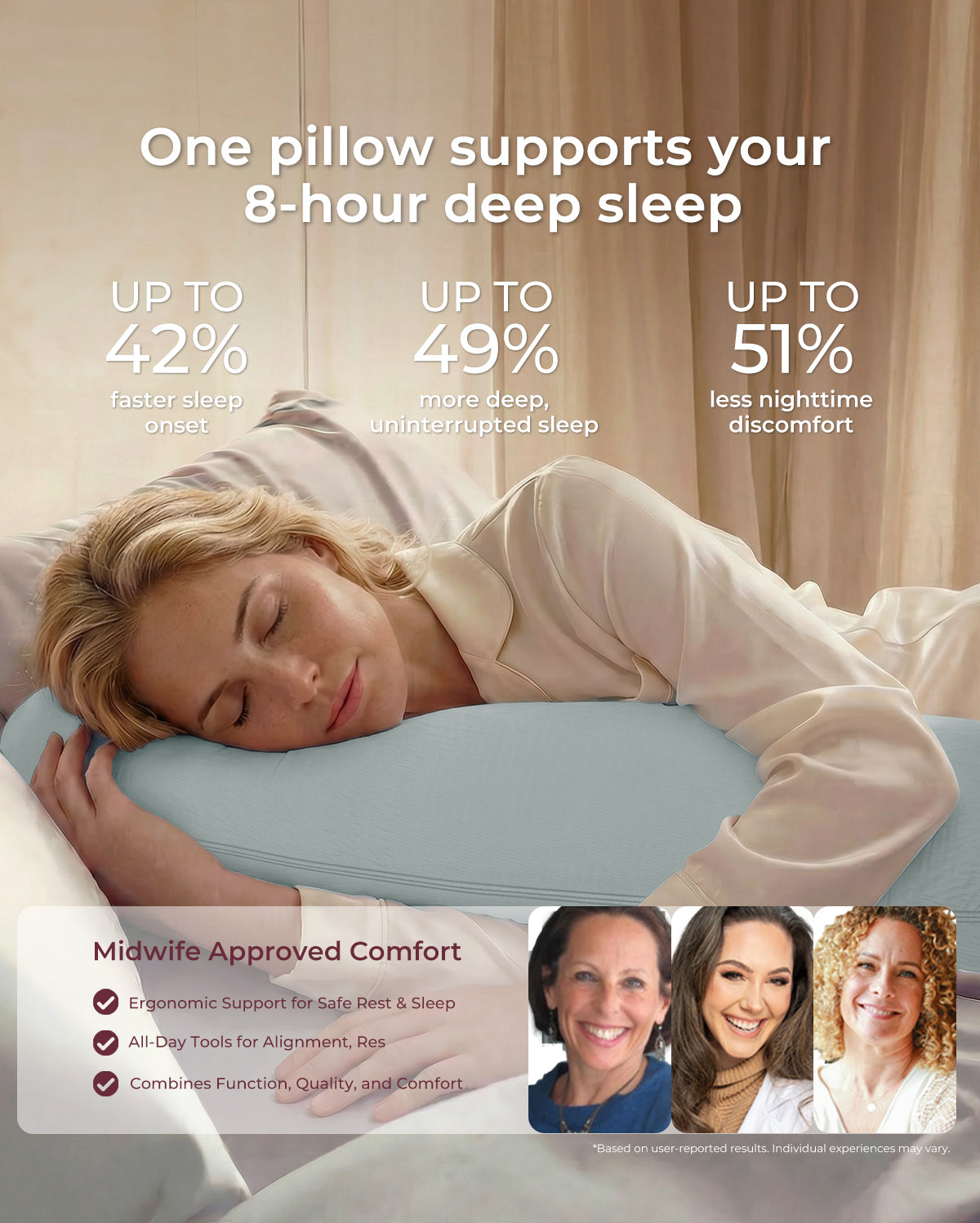 Coussin de maternité en forme de J