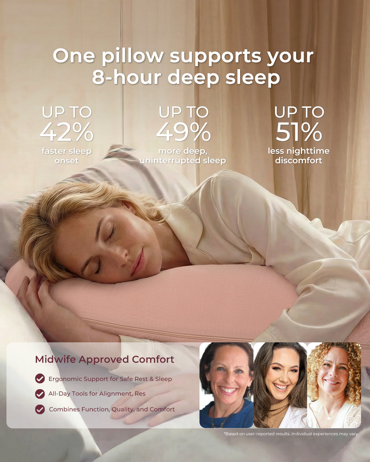 Coussin de maternité en forme de J