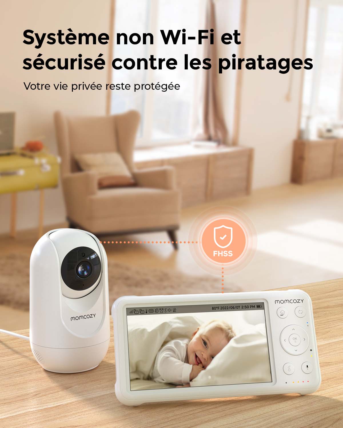 Babyphone vidéo 1080P haute performance BM01