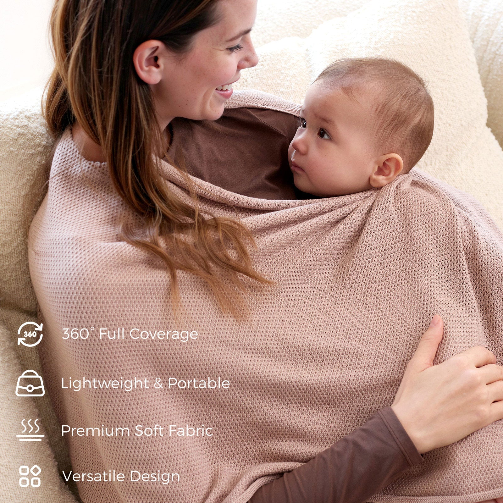 Couverture d'allaitement Momcozy - Poncho d'intimité doux, respirant et à usages multiples