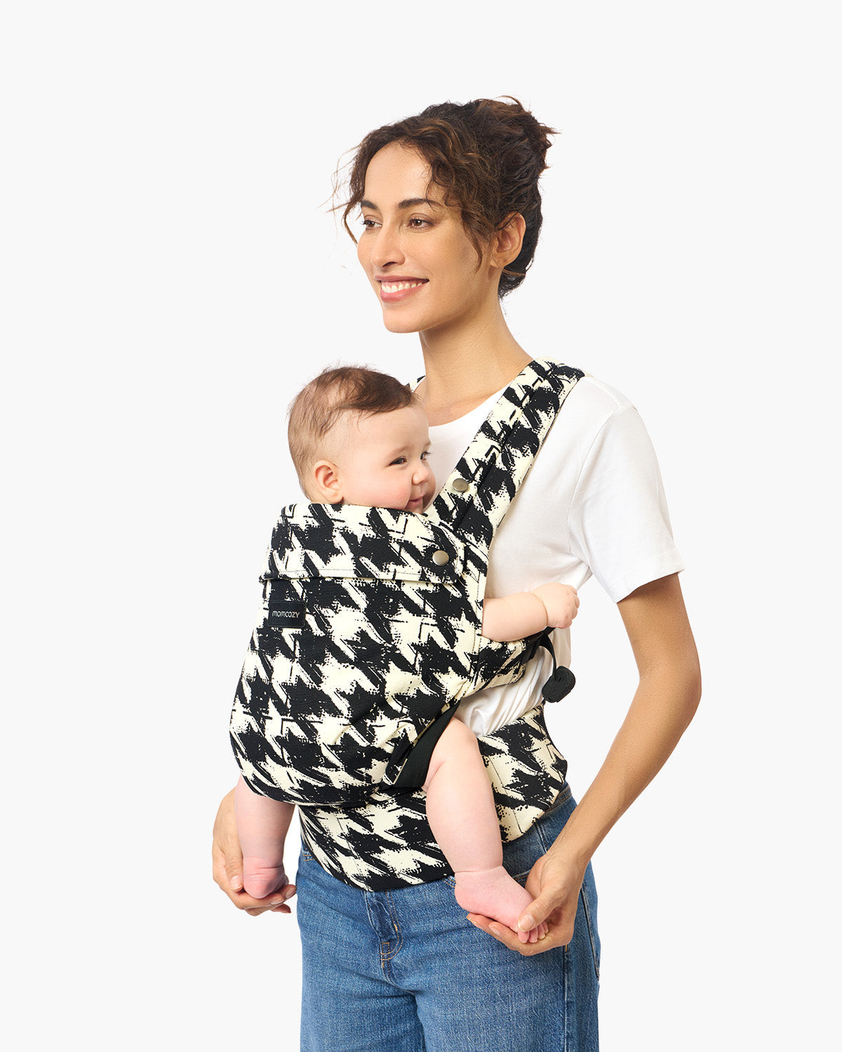 Porte-bébé Momcozy PureHug - Coton à motif pied-de-poule