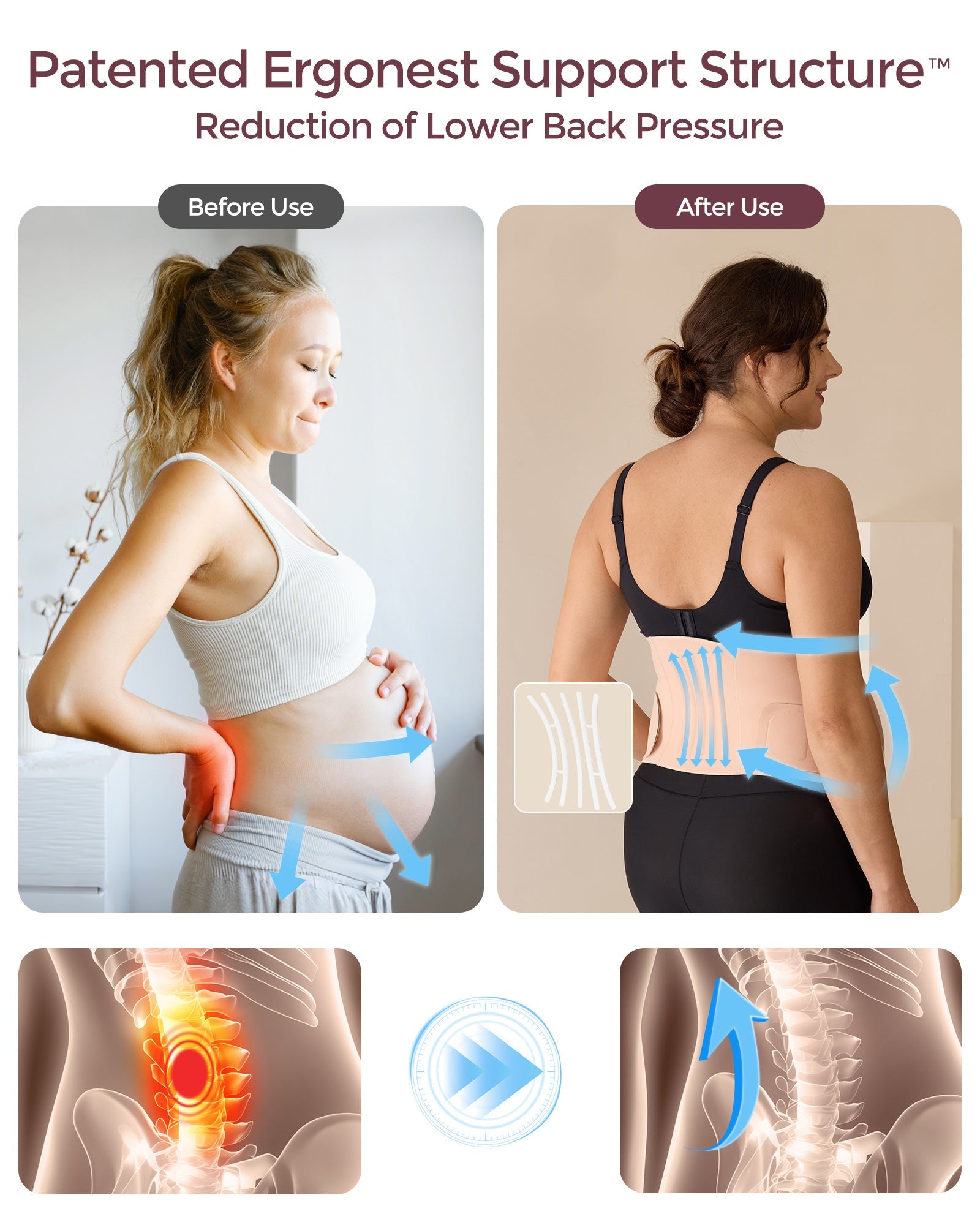 Pack Confort : Porte-bébé PureHug couleur kaki et ceinture de maintien Ergonest