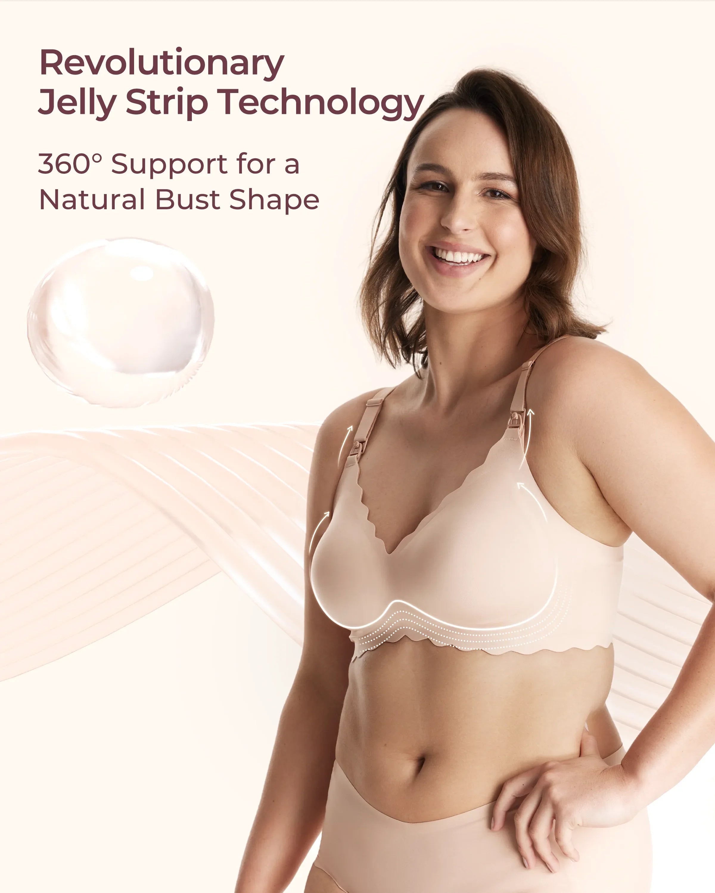 Soutien-gorge d’allaitement sans coutures Jelly Strip YN46