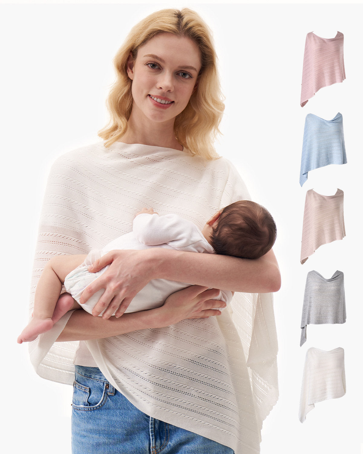 Couverture d’allaitement ultra-légère en tissu Tencel™ Lyocell