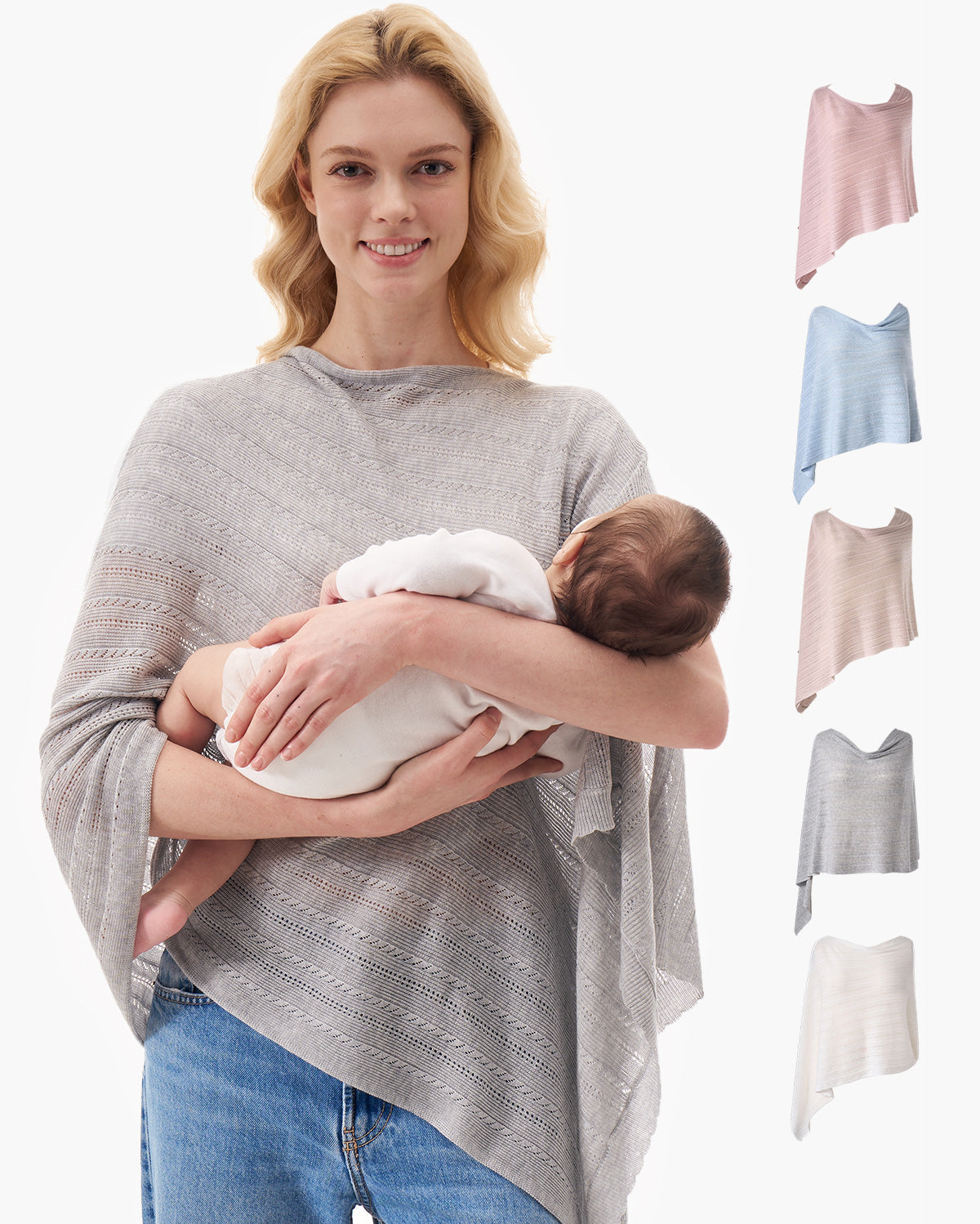 Couverture d’allaitement ultra-légère en tissu Tencel™ Lyocell